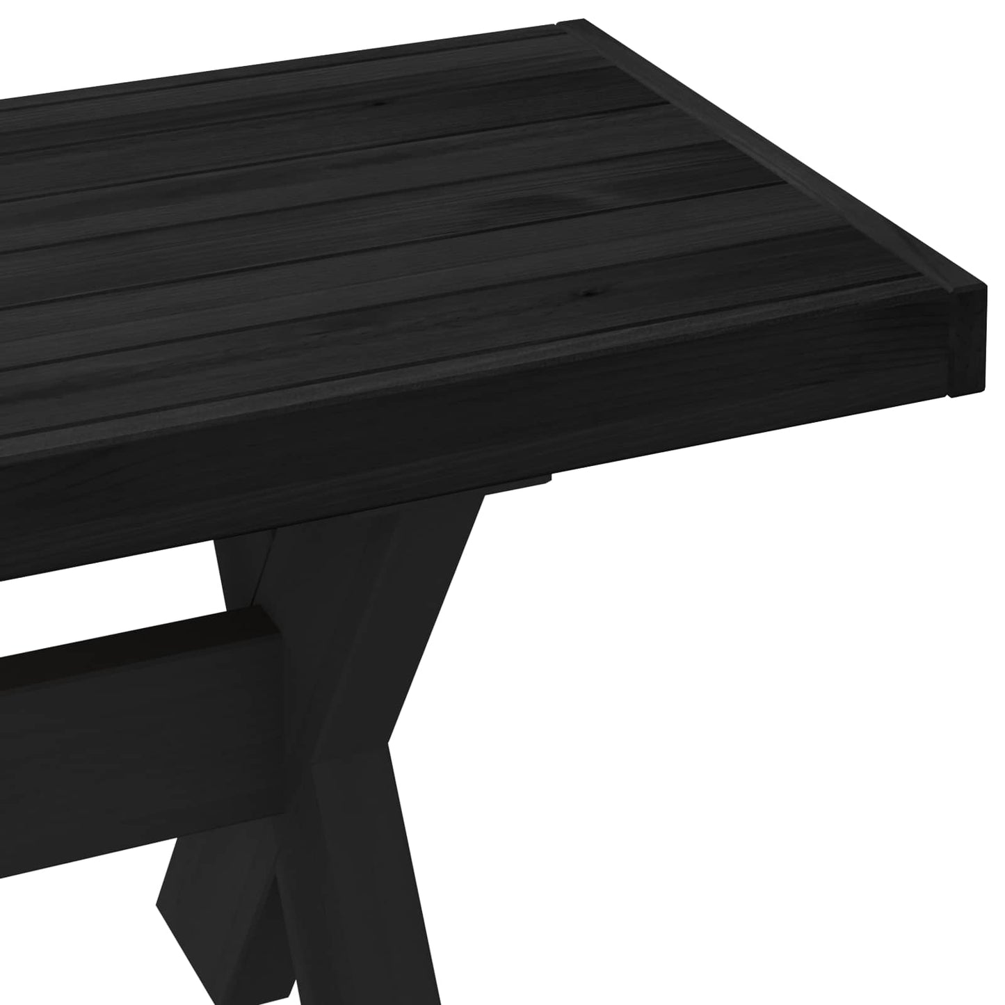 Spisebenk NOAIN 120 x 41 x 45 cm Massiv furu Svart