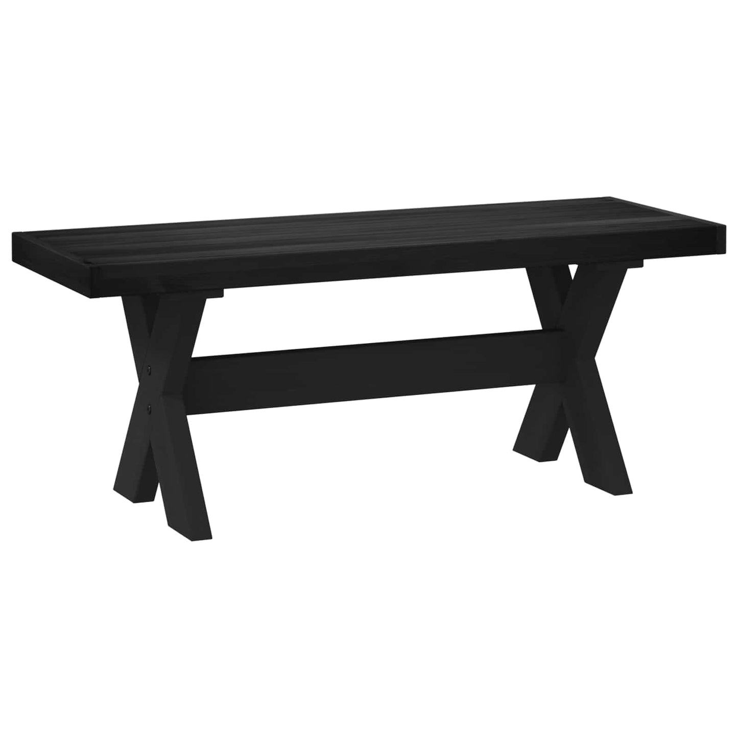 Spisebenk NOAIN 120 x 41 x 45 cm Massiv furu Svart