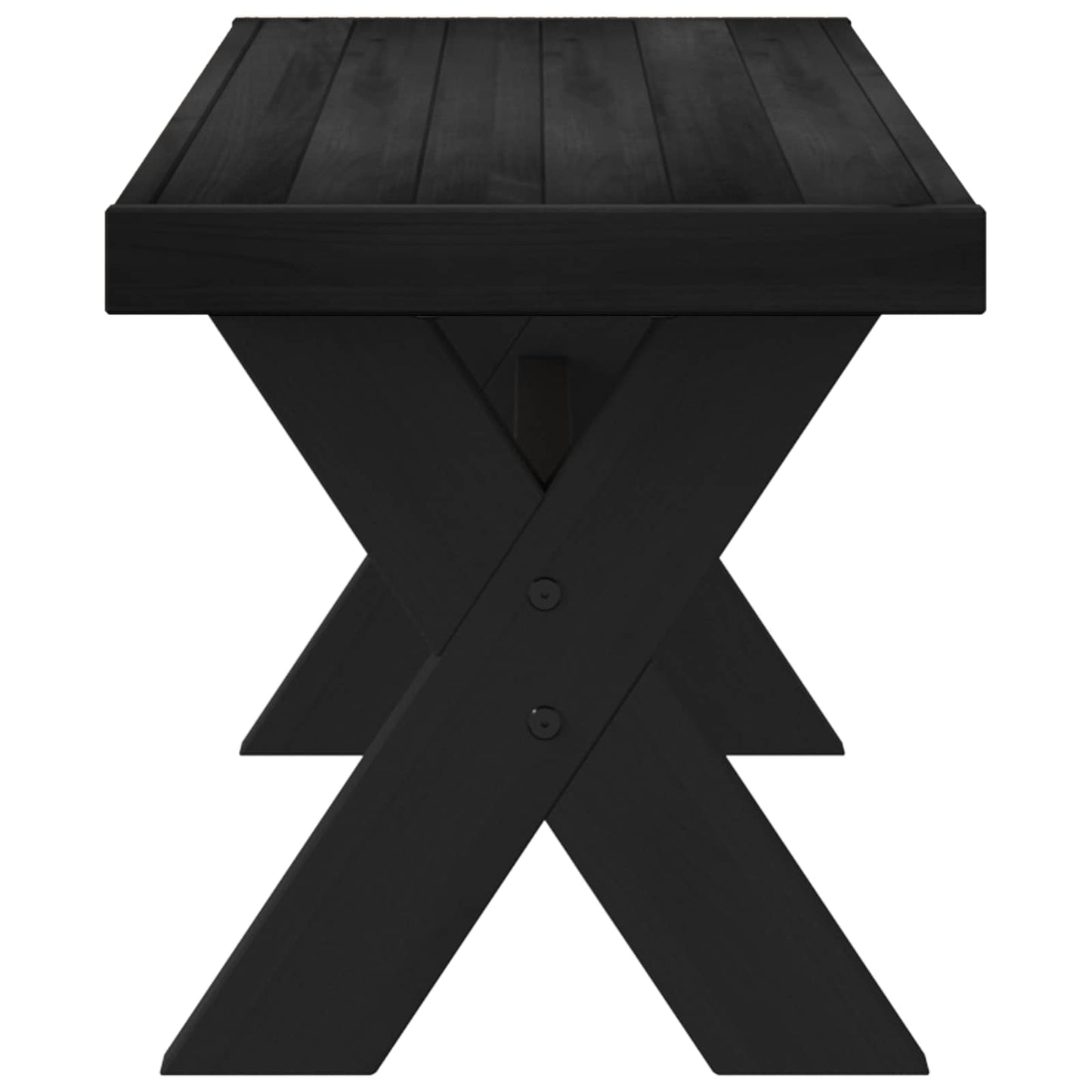 Spisebenk NOAIN 120 x 41 x 45 cm Massiv furu Svart