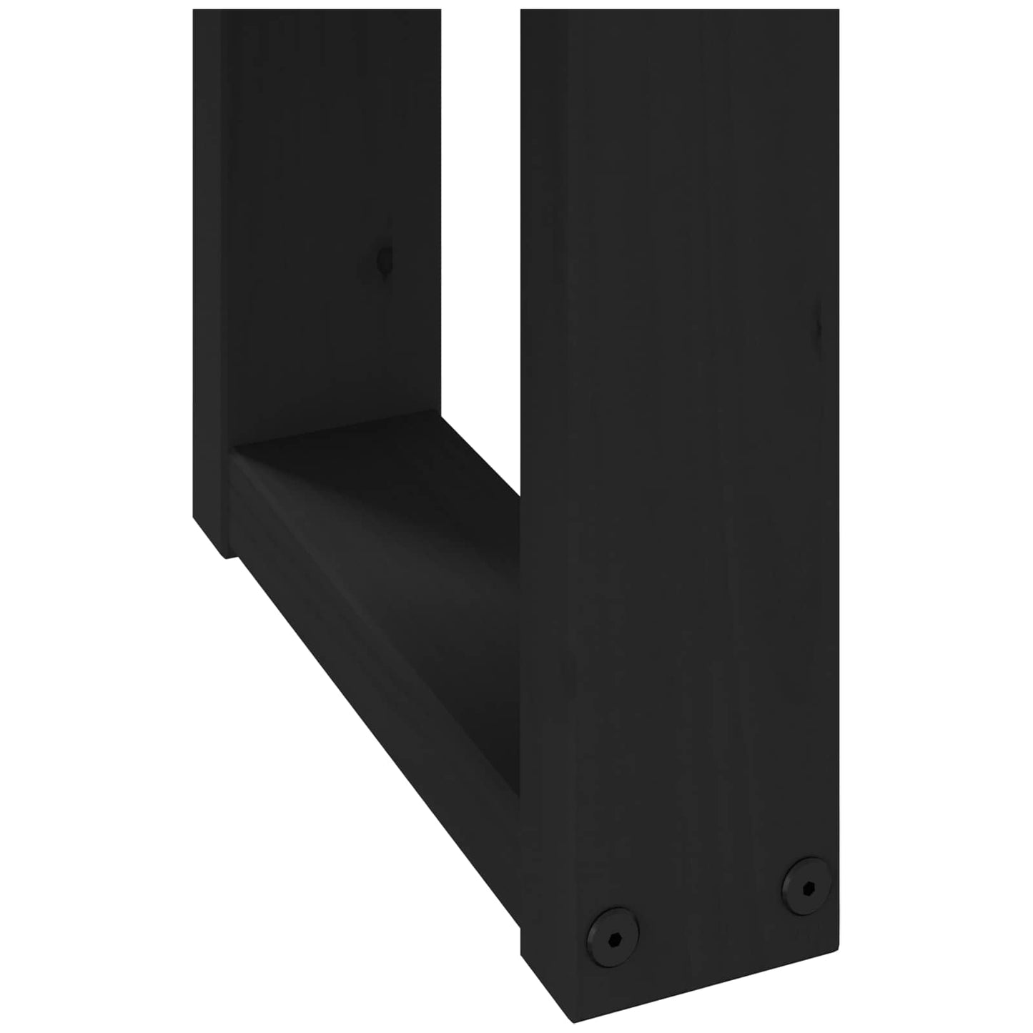 Spisebenk NOAIN 120 x 41 x 45 cm Massiv furu Svart