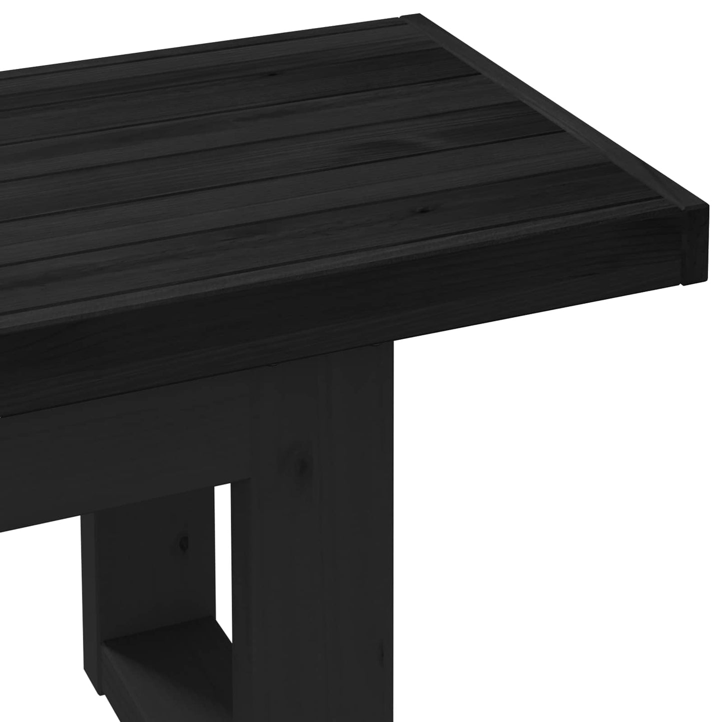 Spisebenk NOAIN 120 x 41 x 45 cm Massiv furu Svart