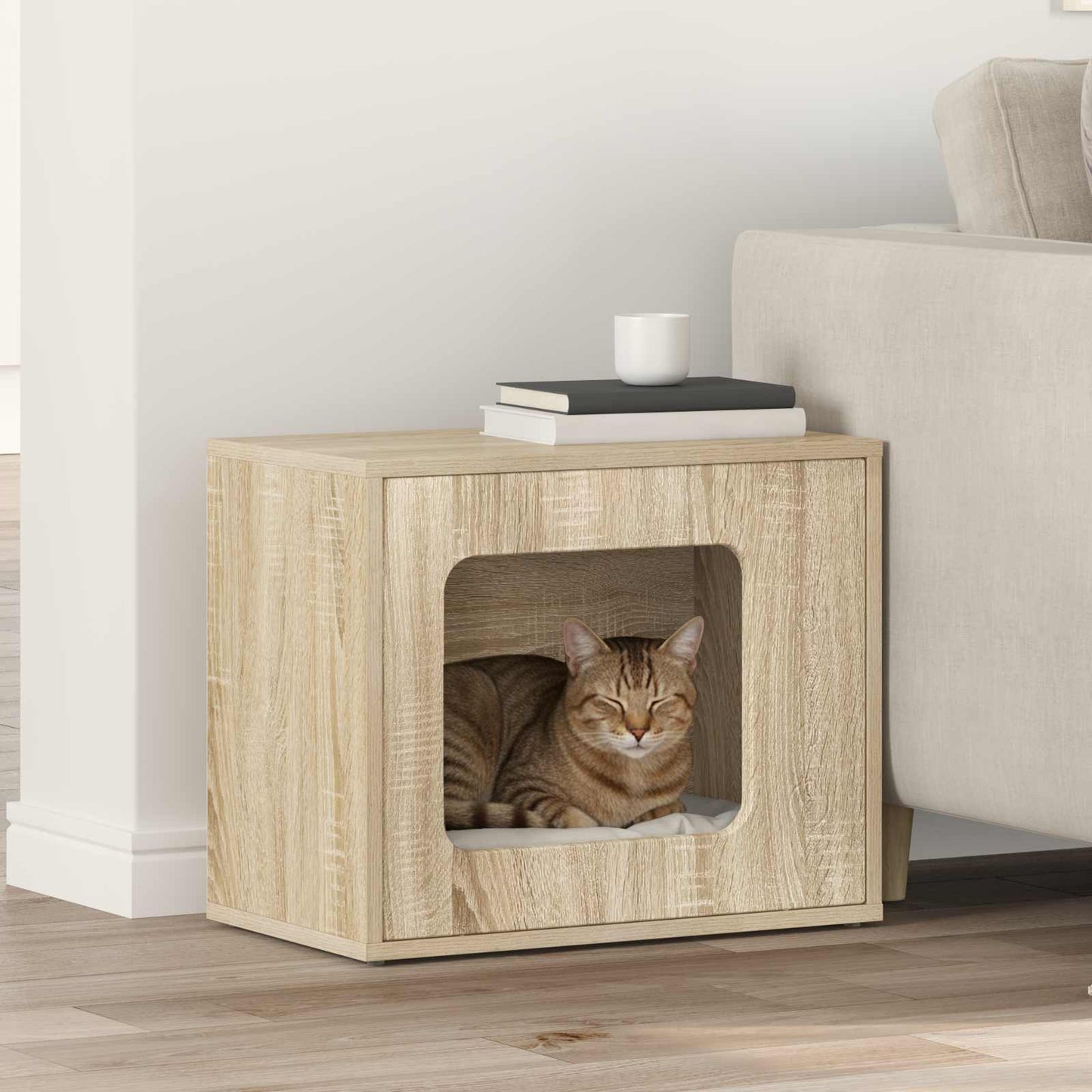 Katt Hus Sonoma 51 x 30 x 42,5 cm Konstruert tre