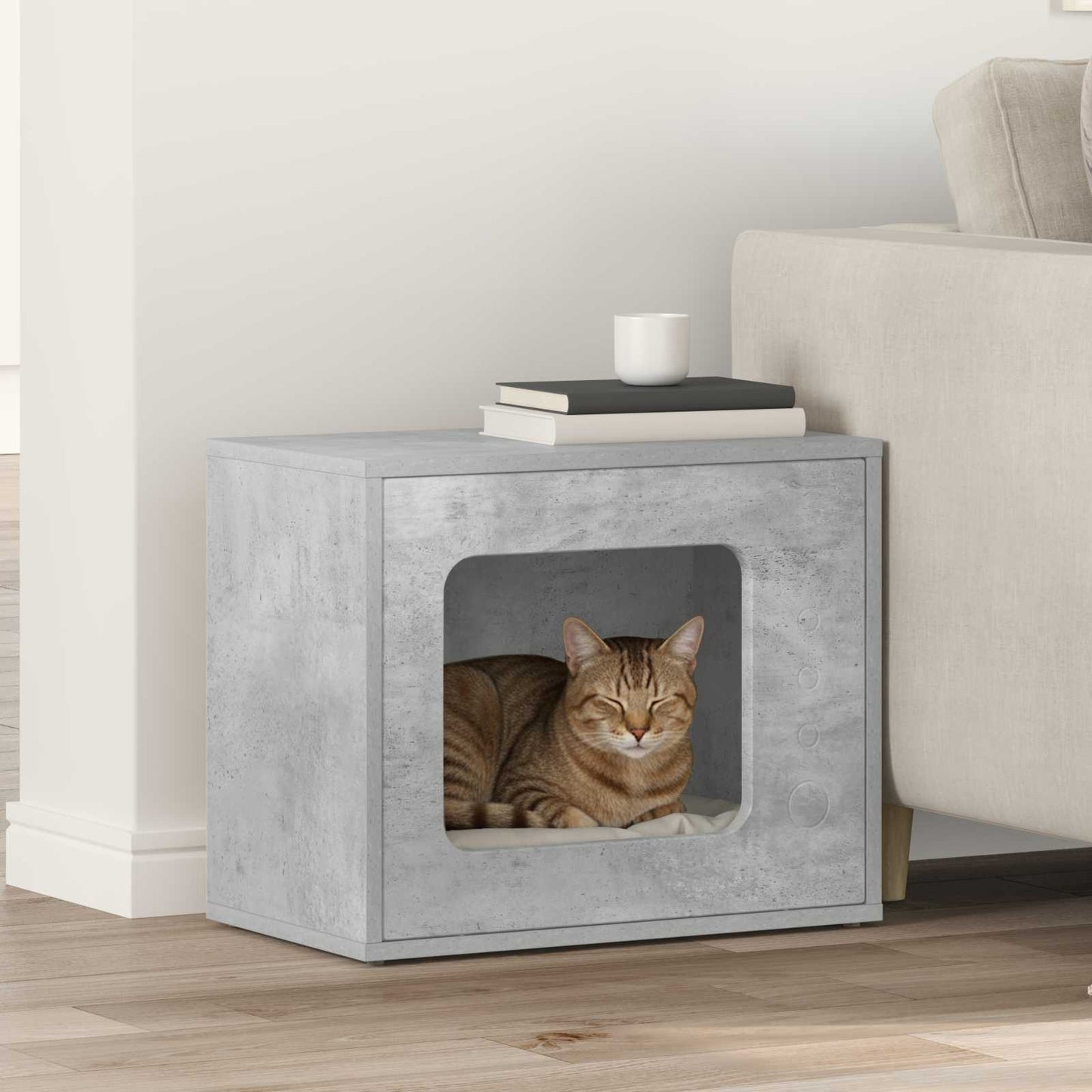 Katt Hus Betong 51 x 30 x 42,5 cm Konstruert tre
