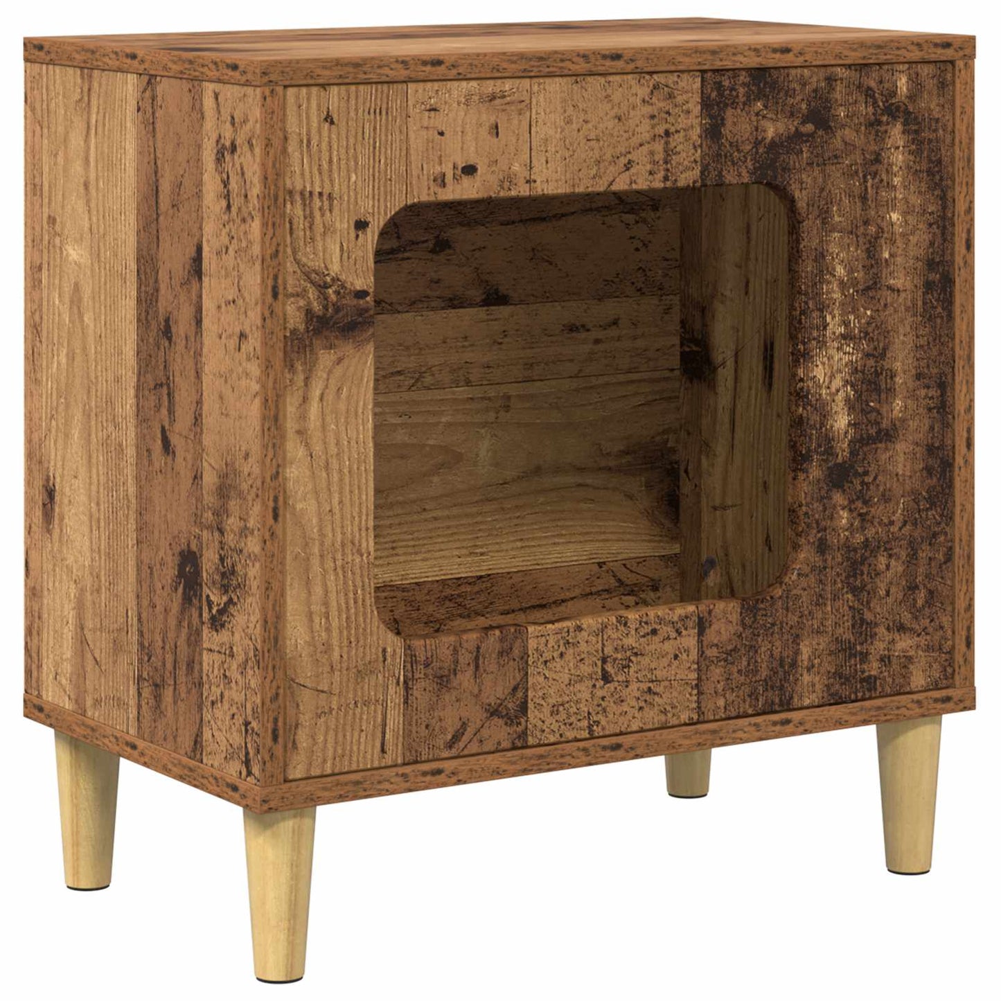 Katt Hus Gammelt tre 51 x 30 x 52 cm Konstruert tre