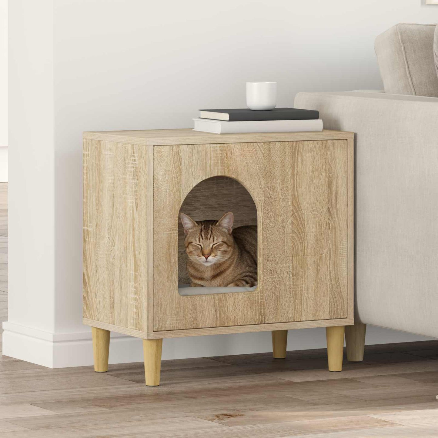 Katt Hus Sonoma 51 x 30 x 52 cm Konstruert tre