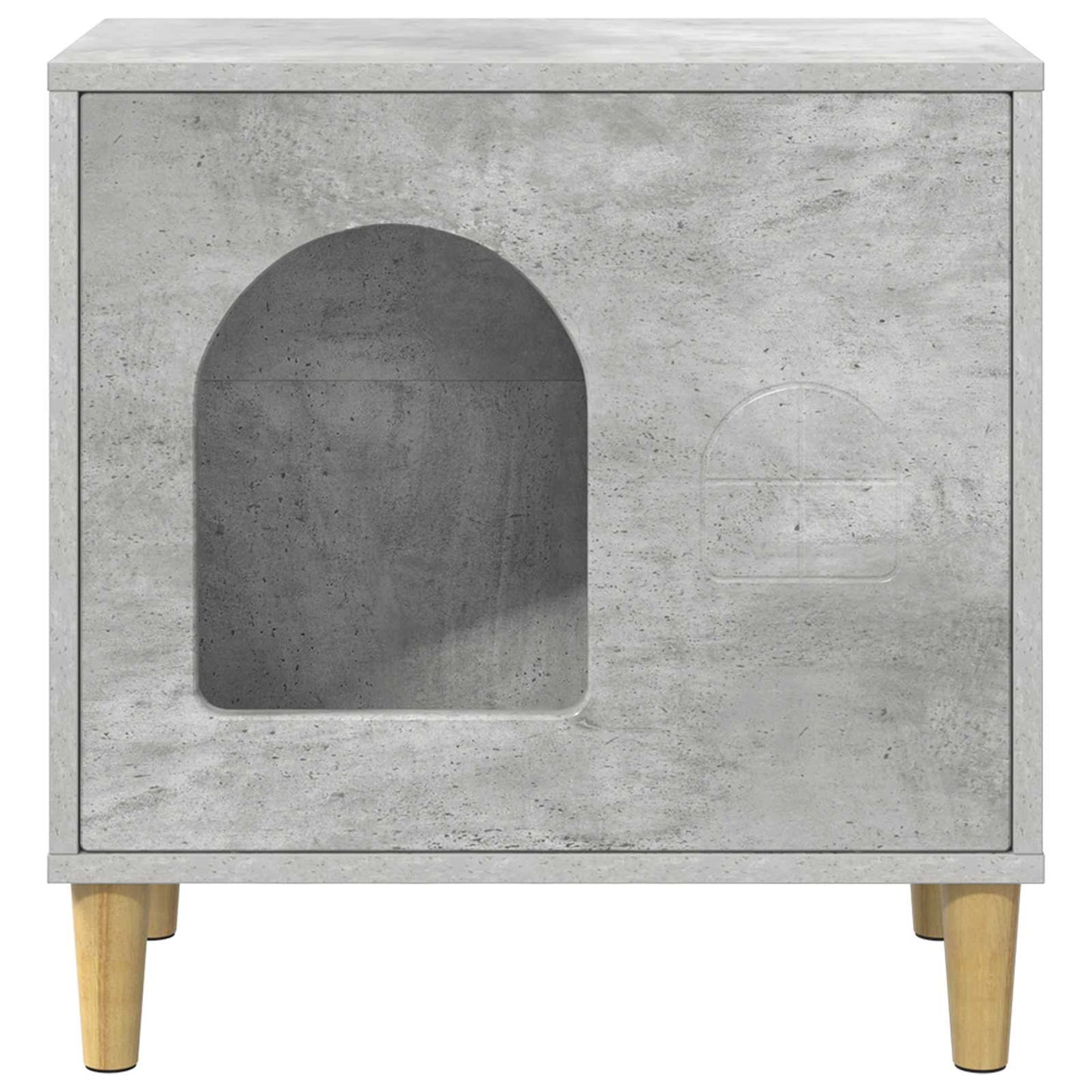 Katt Hus Betong 51 x 30 x 52 cm Konstruert tre