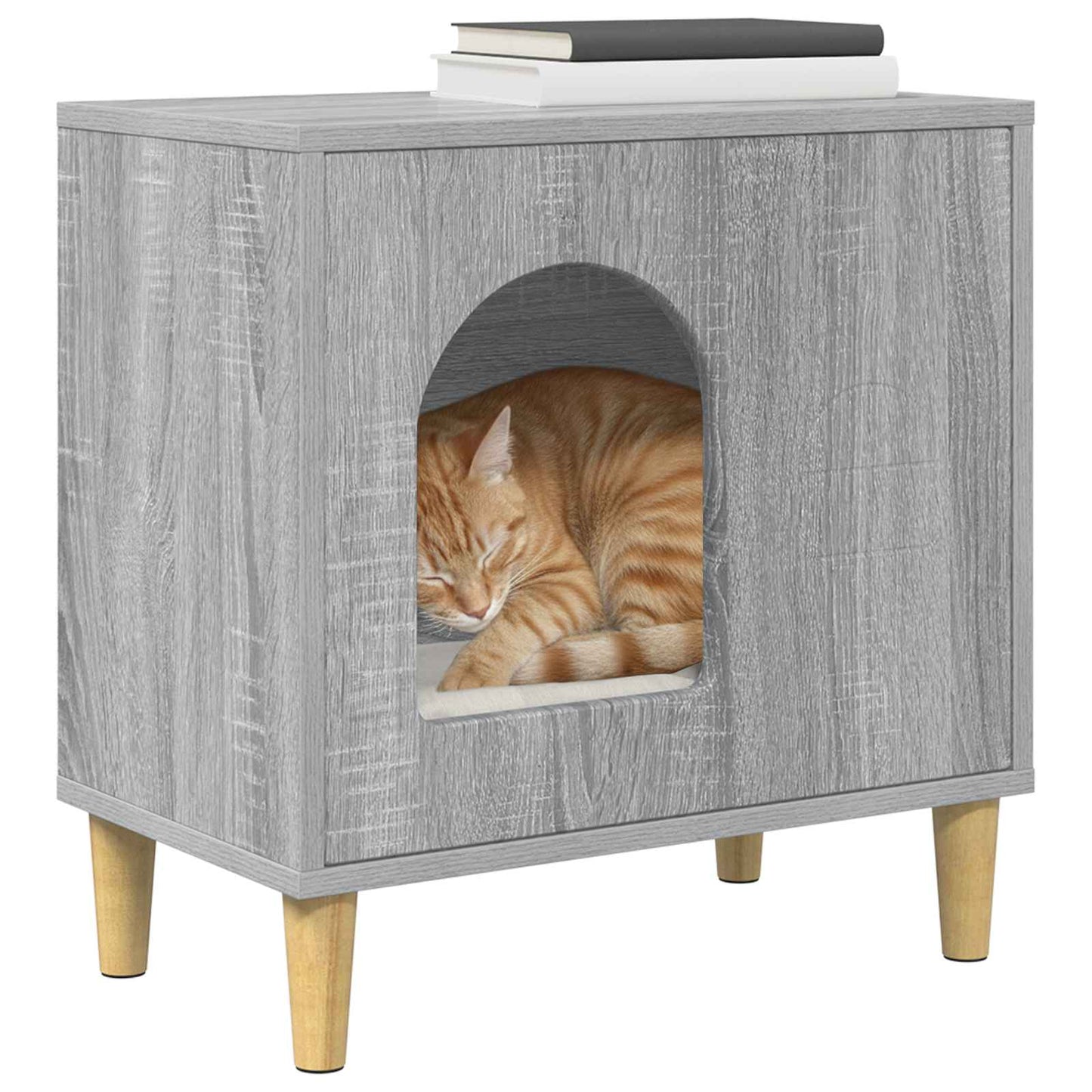 Katt Hus Grå Sonoma 51 x 30 x 52 cm Konstruert tre