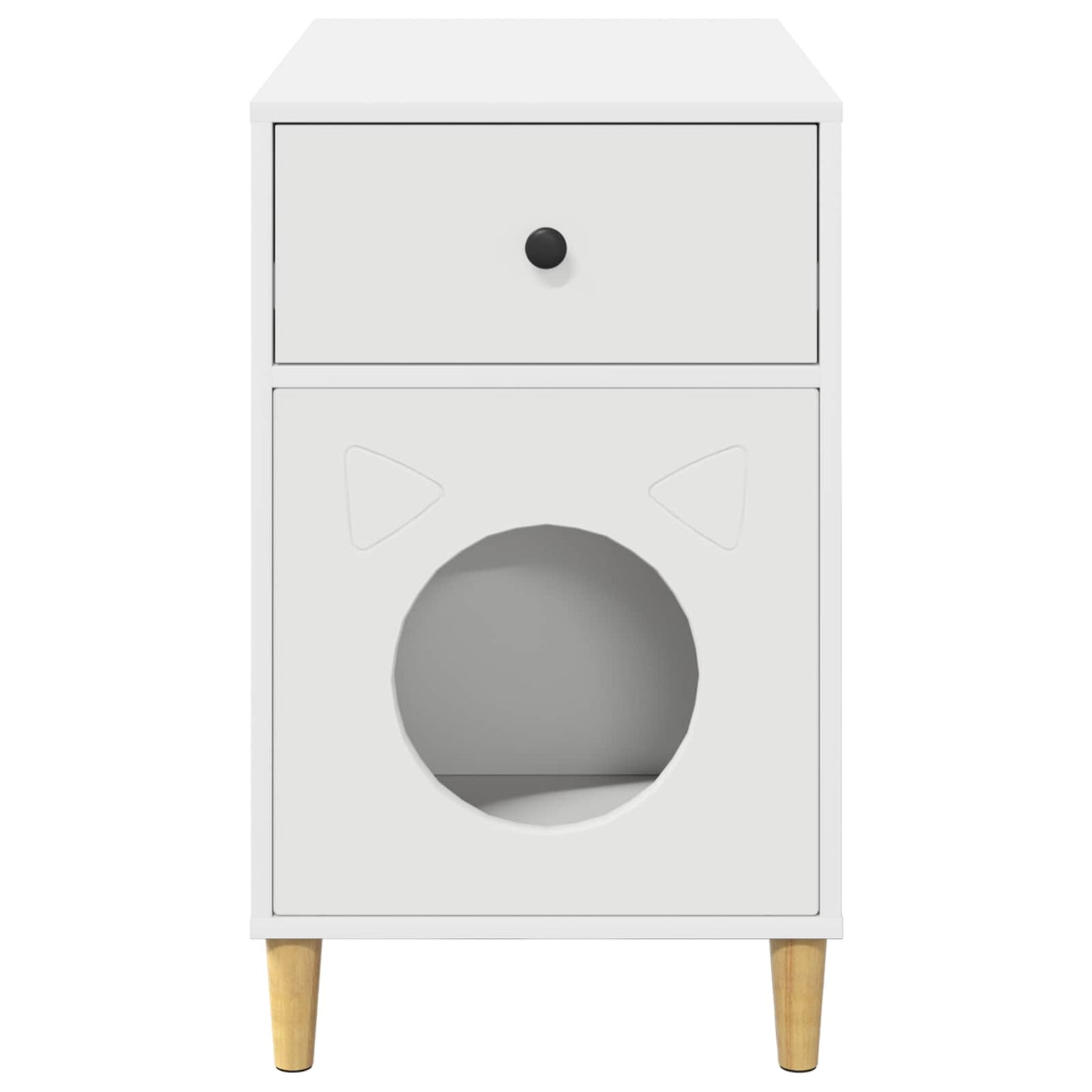 Katt Hus Hvit 72 x 42.5 x 70 cm Konstruert tre