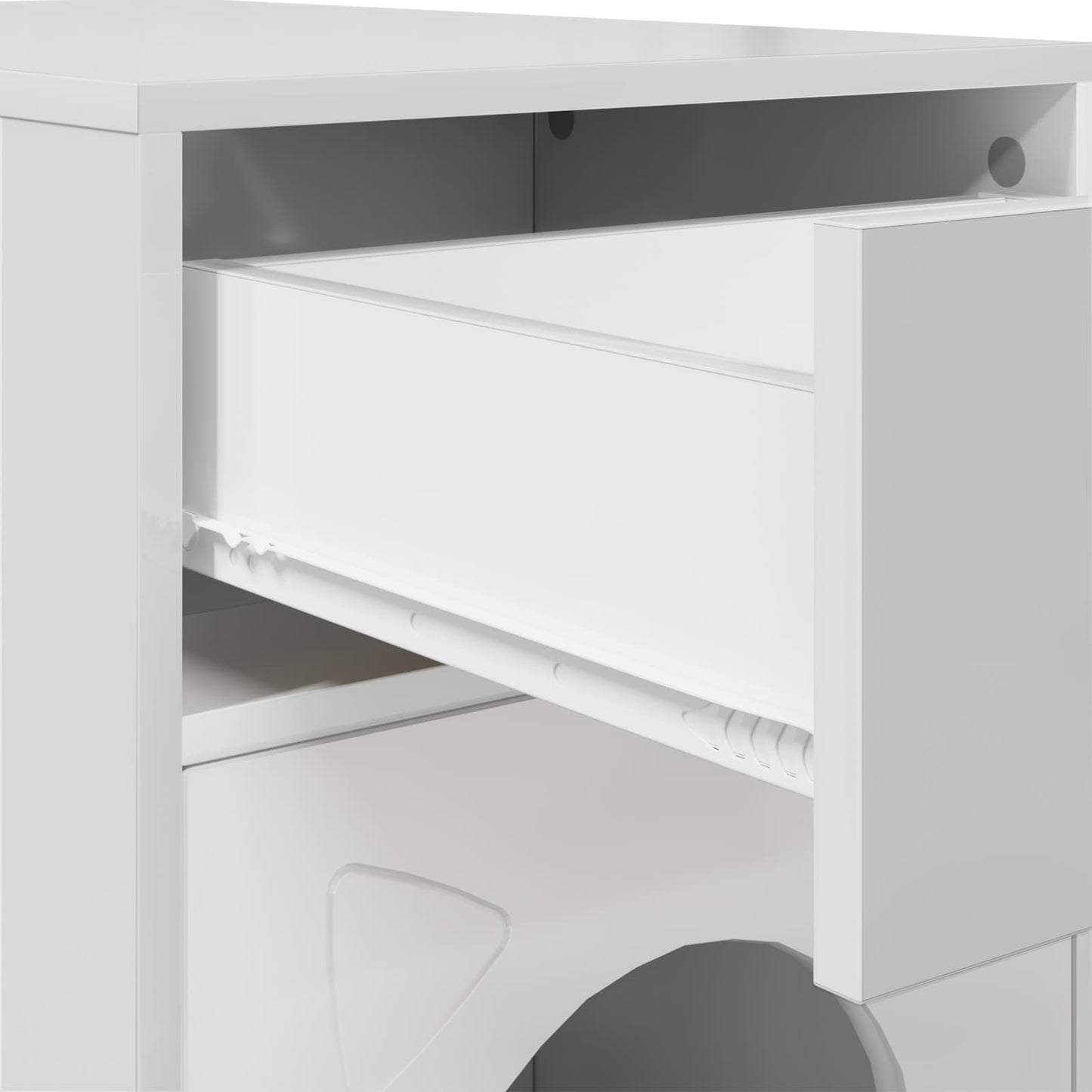 Katt Hus Glanset Hvit 72 x 42.5 x 70 cm Konstruert tre