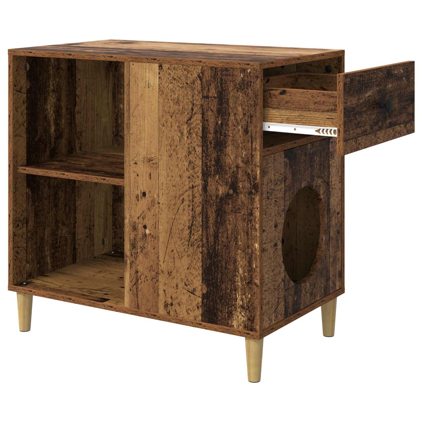 Katt Hus Gammelt tre 72 x 42.5 x 70 cm Konstruert tre