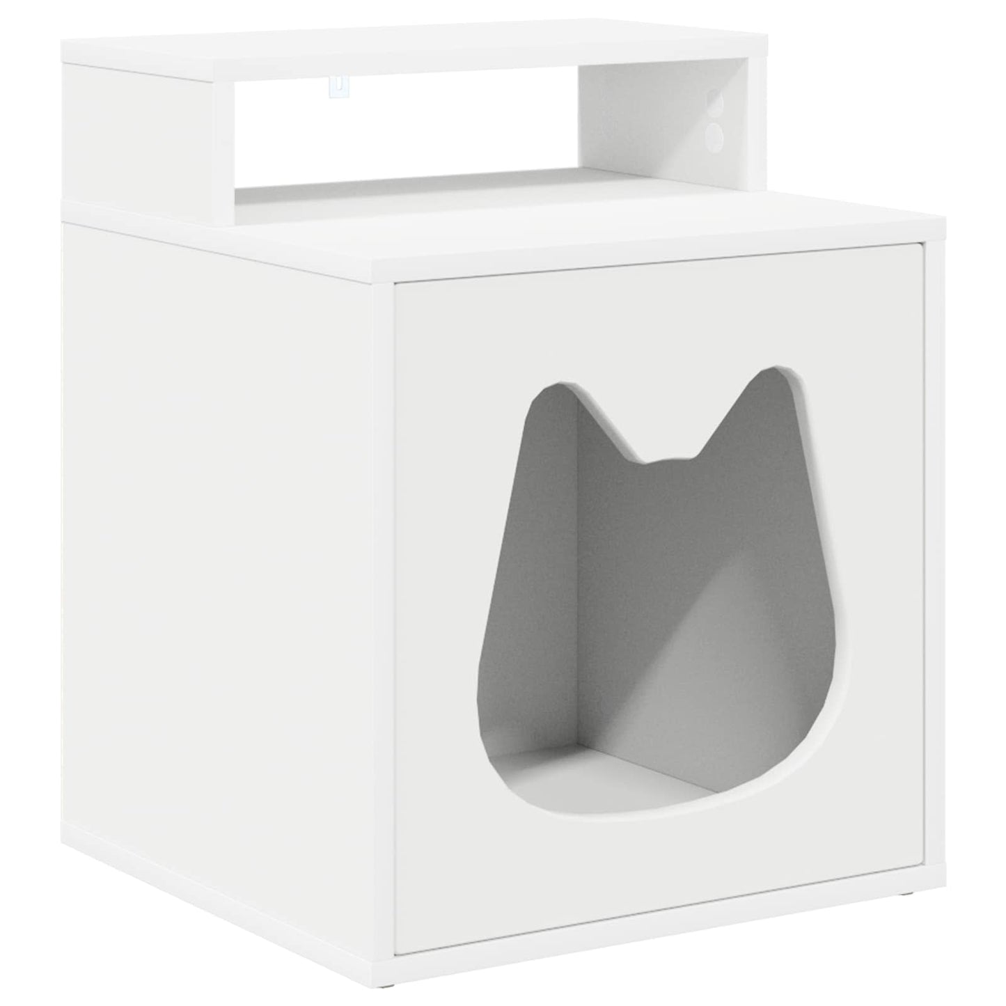 Katt Hus Hvit 42,5 x 40 x 53,5 cm Konstruert tre