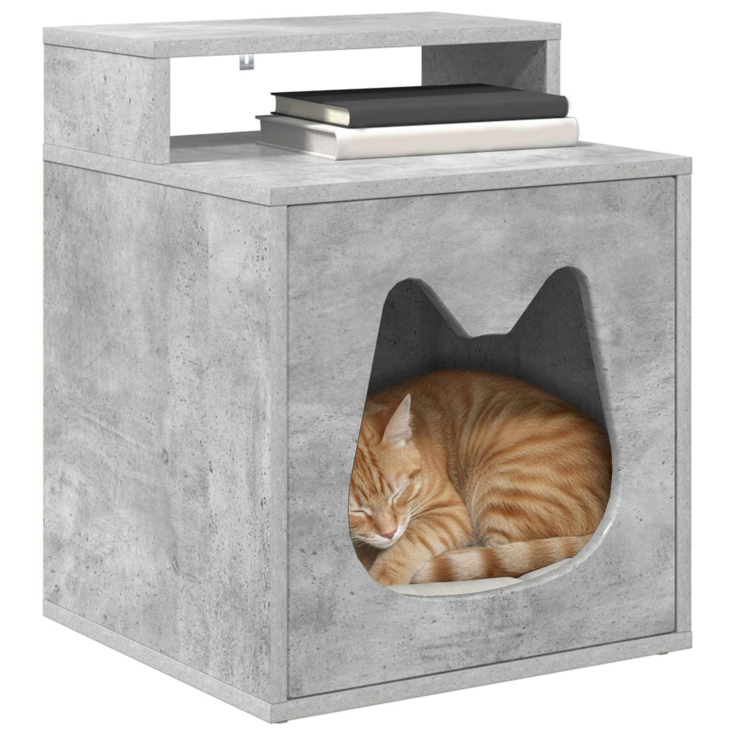Katt Hus Betong 42,5 x 40 x 53,5 cm Konstruert tre