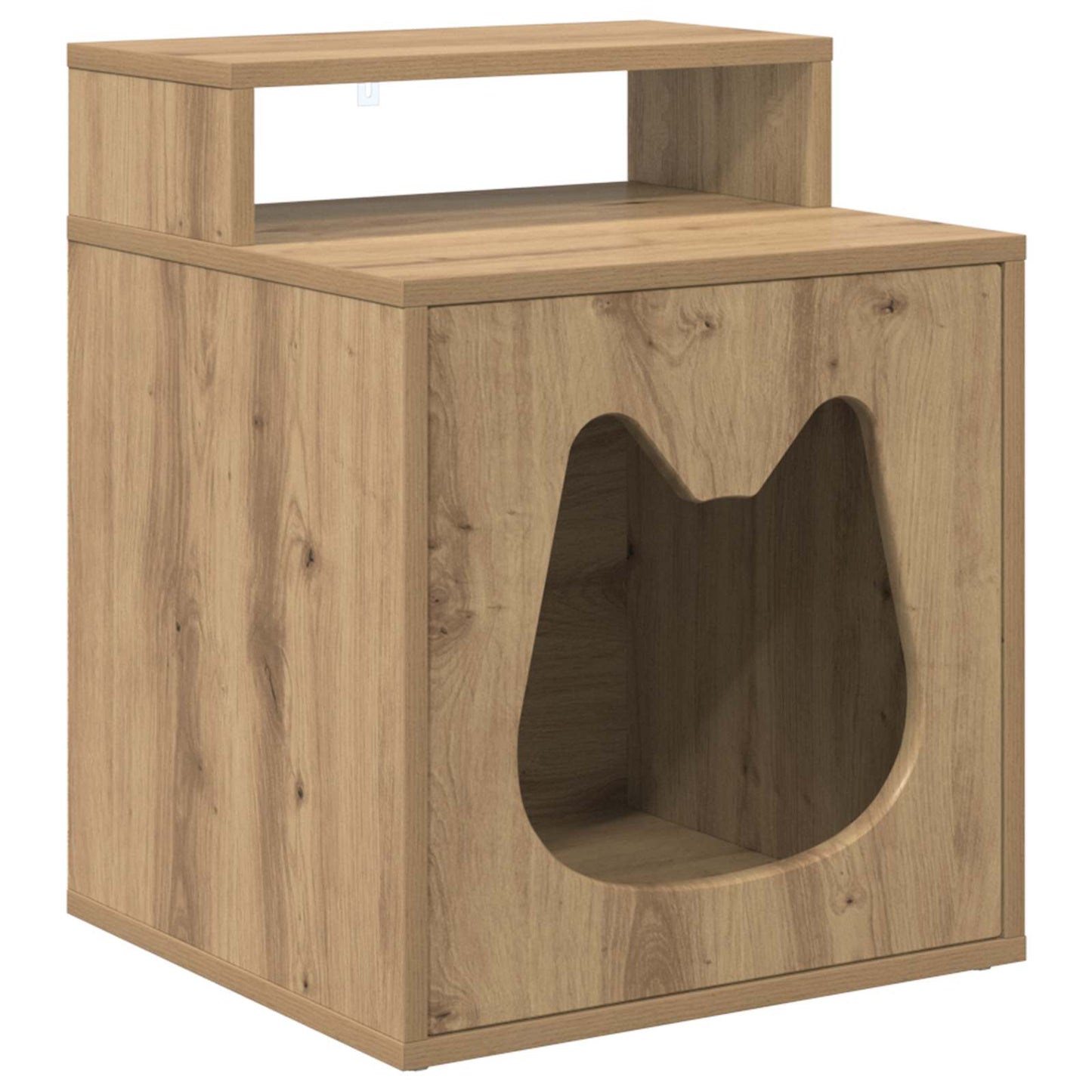 Katt Hus Artisan eik 42,5 x 40 x 53,5 cm Konstruert tre