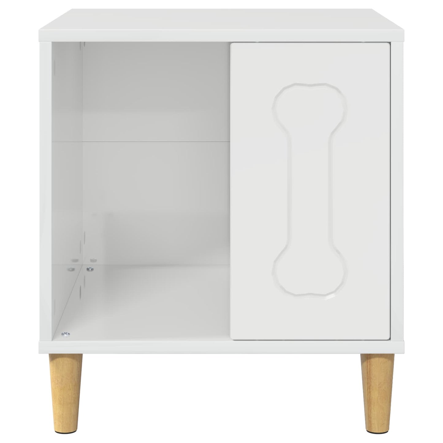 Hundehus Glanset Hvit 44 x 42 x 49 cm Konstruert tre