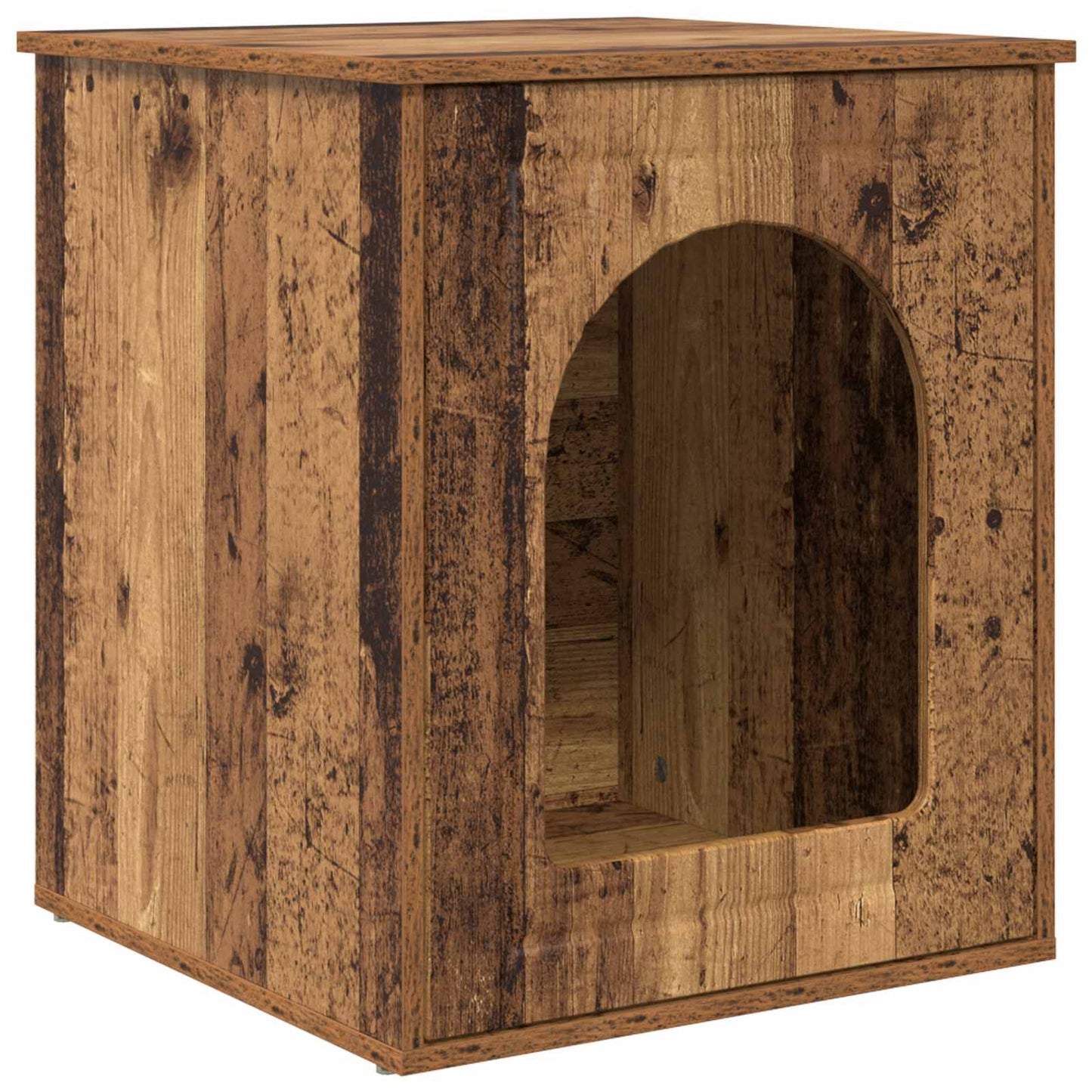 Katt Hus Gammelt tre 53 x 52 x 62 cm Konstruert tre