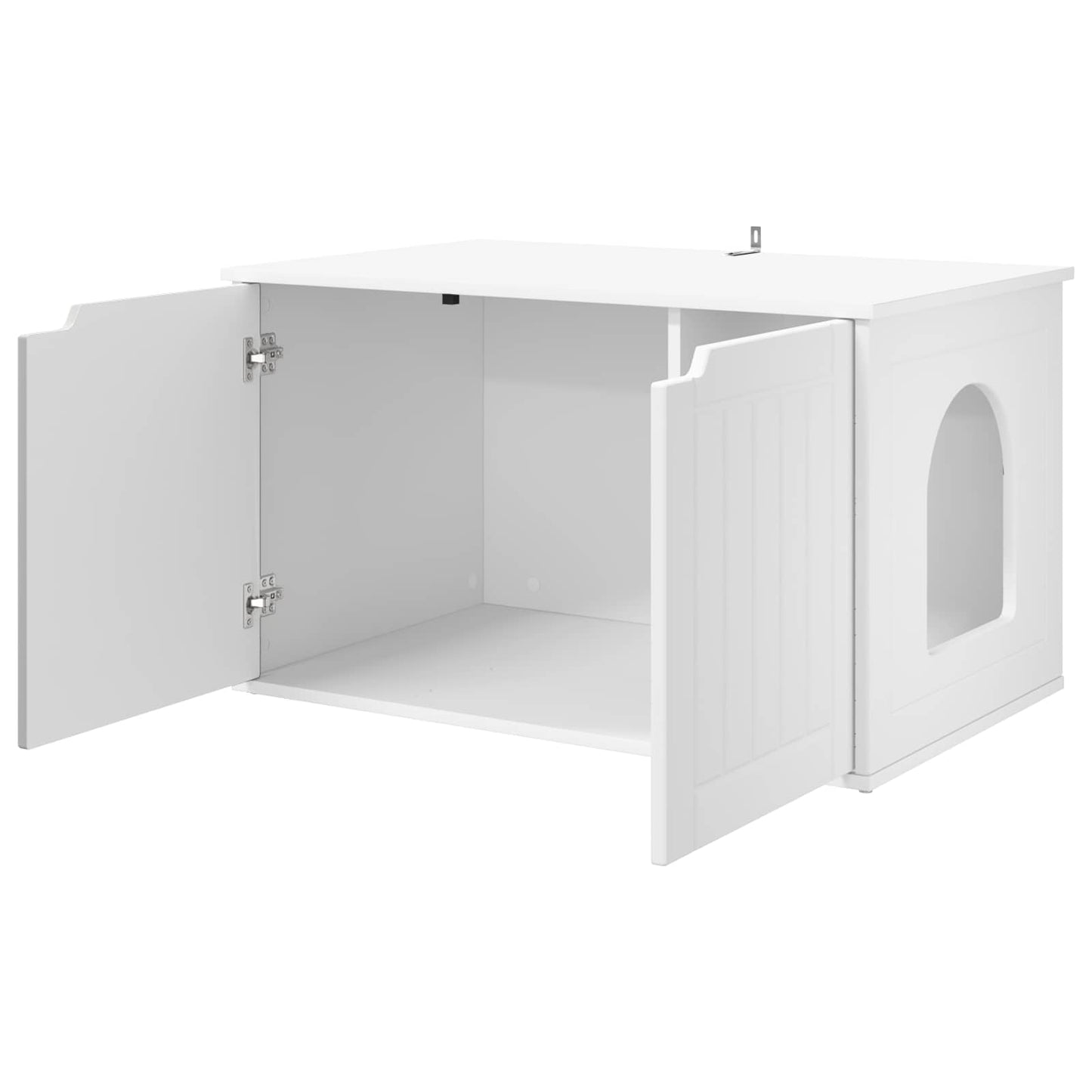 Katt Hus Hvit 85 x 55 x 50,5 cm Konstruert tre