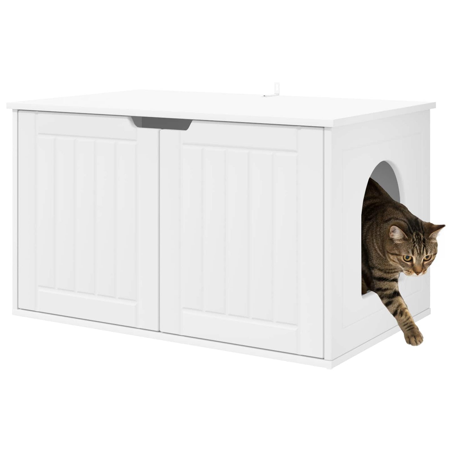 Katt Hus Hvit 85 x 55 x 50,5 cm Konstruert tre