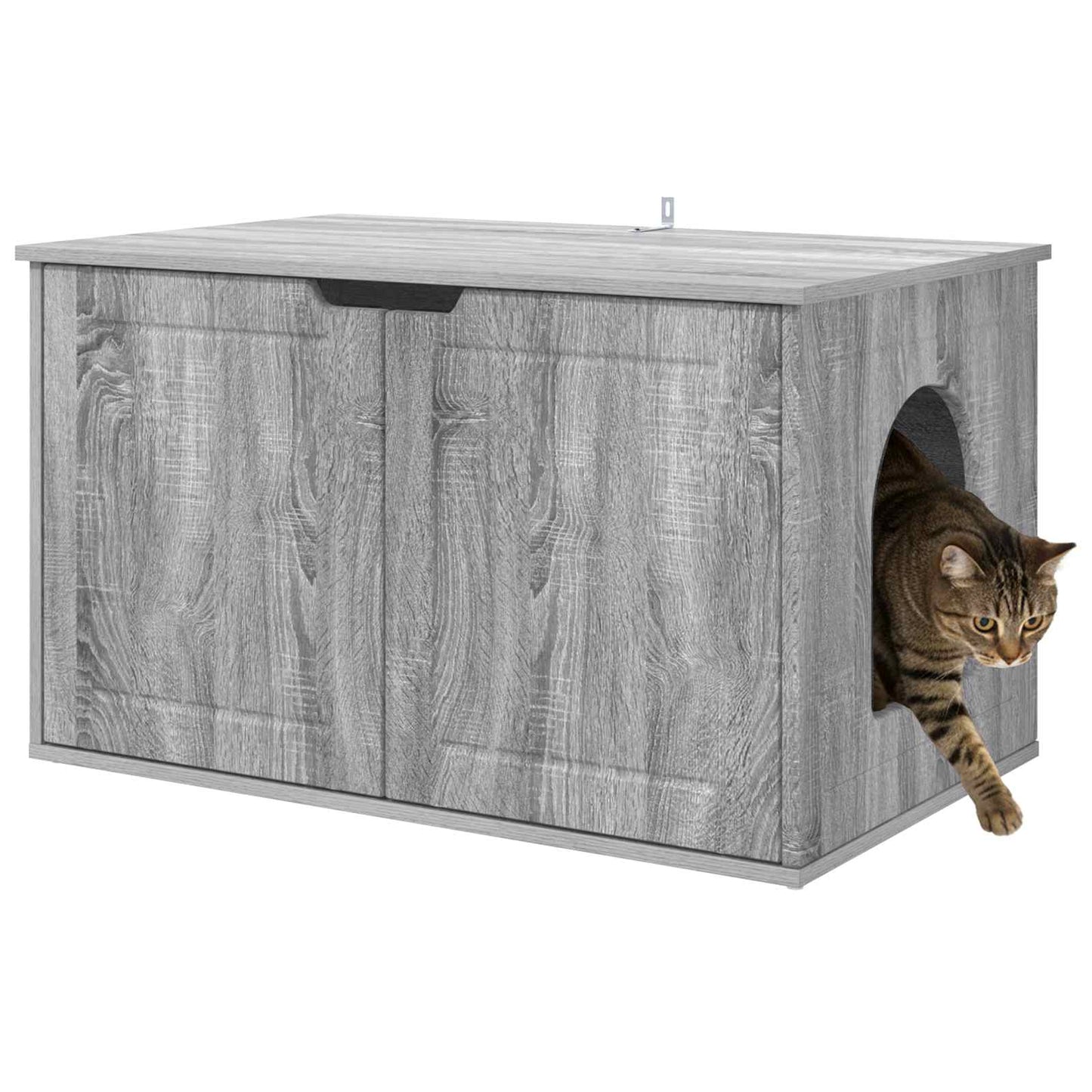 Katt Hus Grå Sonoma 85 x 55 x 50,5 cm Konstruert tre