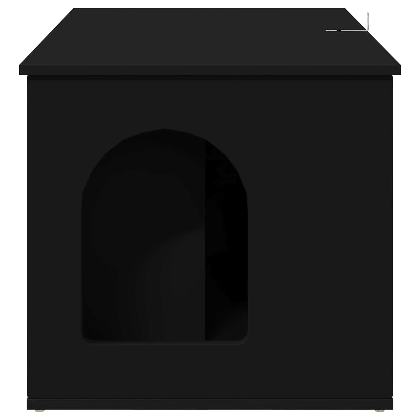 Katt Hus Svart 85 x 55 x 50,5 cm Konstruert tre