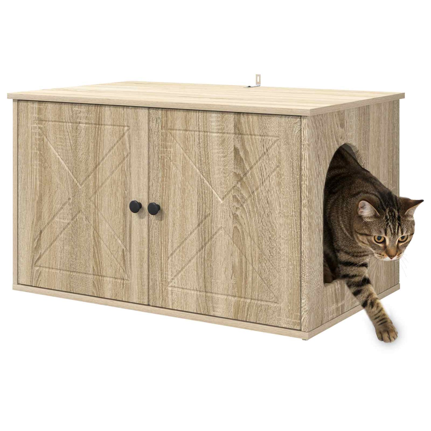 Katt Hus Sonoma 85 x 55 x 50,5 cm Konstruert tre