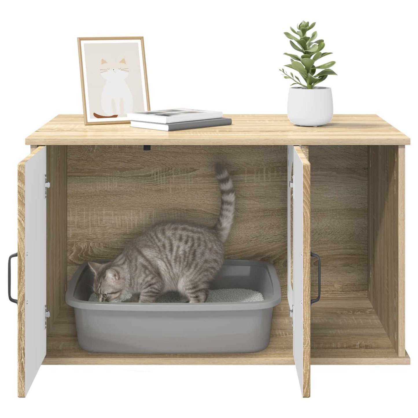 Katt Hus Sonoma 85 x 55 x 50 cm Konstruert tre