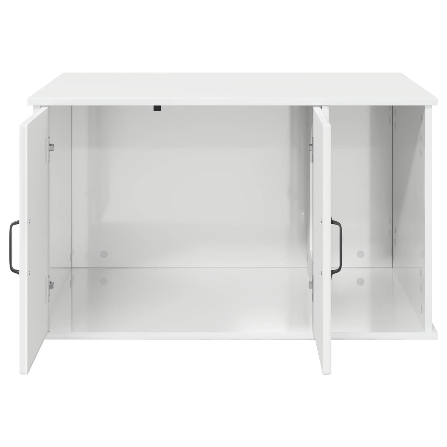 Katt Hus Glanset Hvit 85 x 55 x 50 cm Konstruert tre