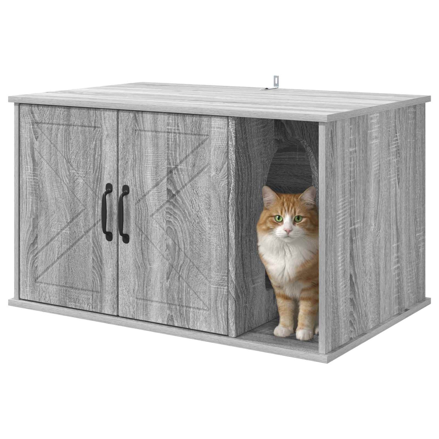 Katt Hus Grå Sonoma 85 x 55 x 50 cm Konstruert tre