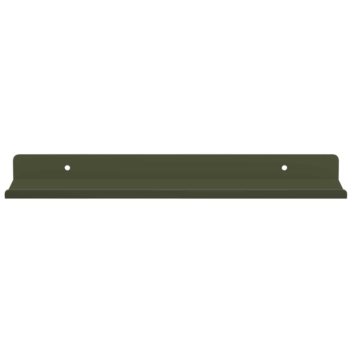 Vegghylle med hylle 2 pcs Olivengrønn 30 x 9 x 2,5 cm vidaXL