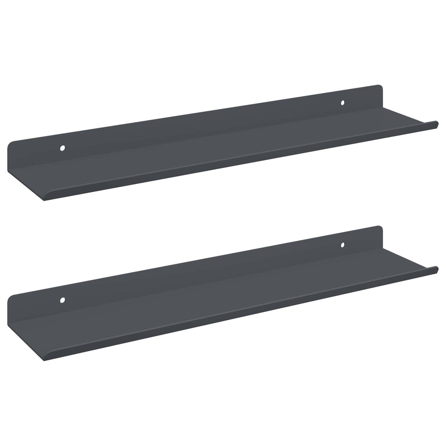 Vegghylle med hylle Veggmontert 2 pcs Antrasitt 40 x 9 x 2,5 cm vidaXL