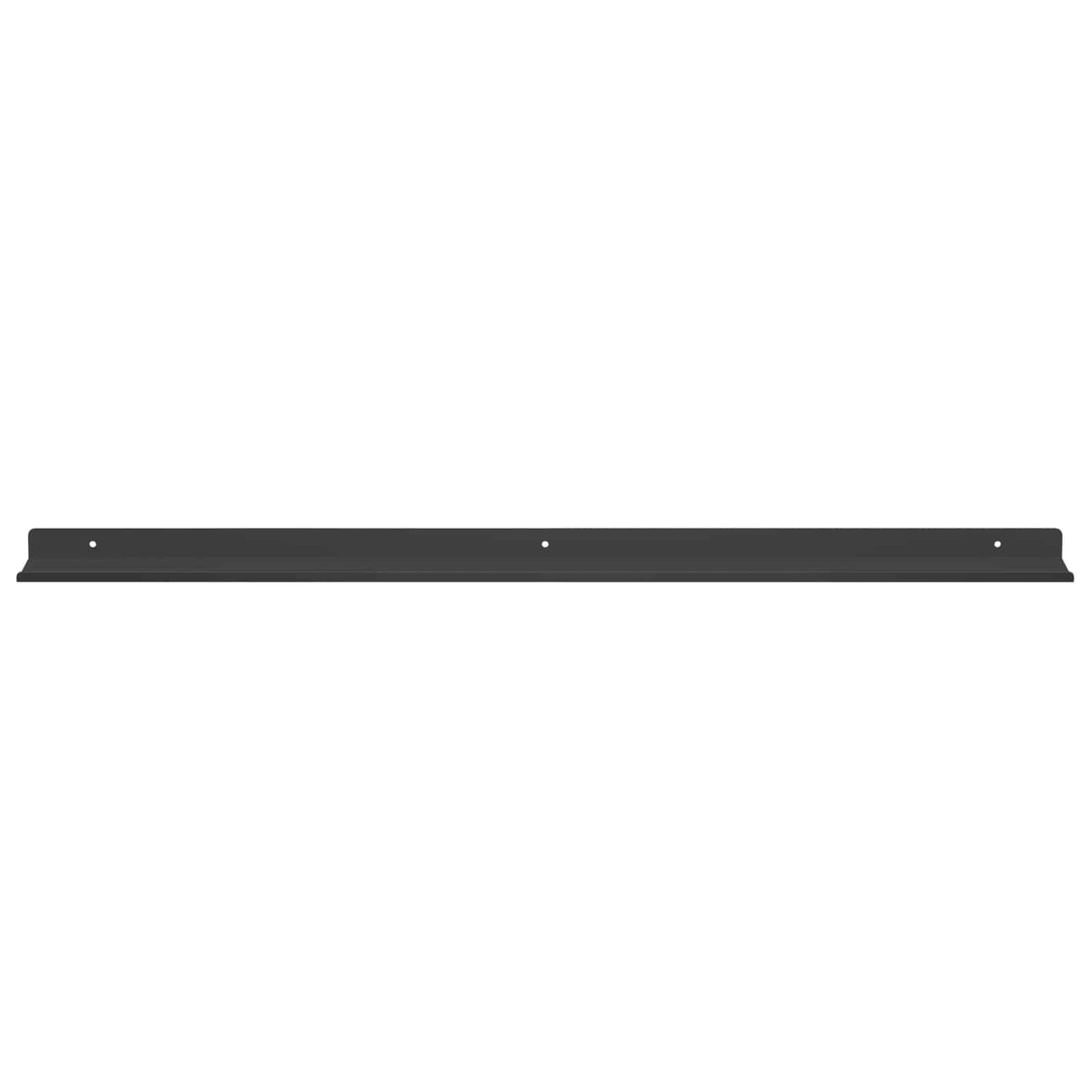 Vegghylle med hylle Veggmontert 4 pcs Svart 80 x 9 x 2,5 cm vidaXL