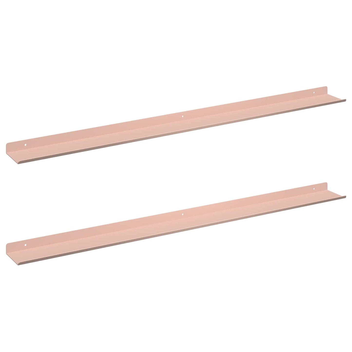 Vegghylle med hylle Veggmontert 2 pcs Rosa 100 x 9 x 2,5 cm vidaXL