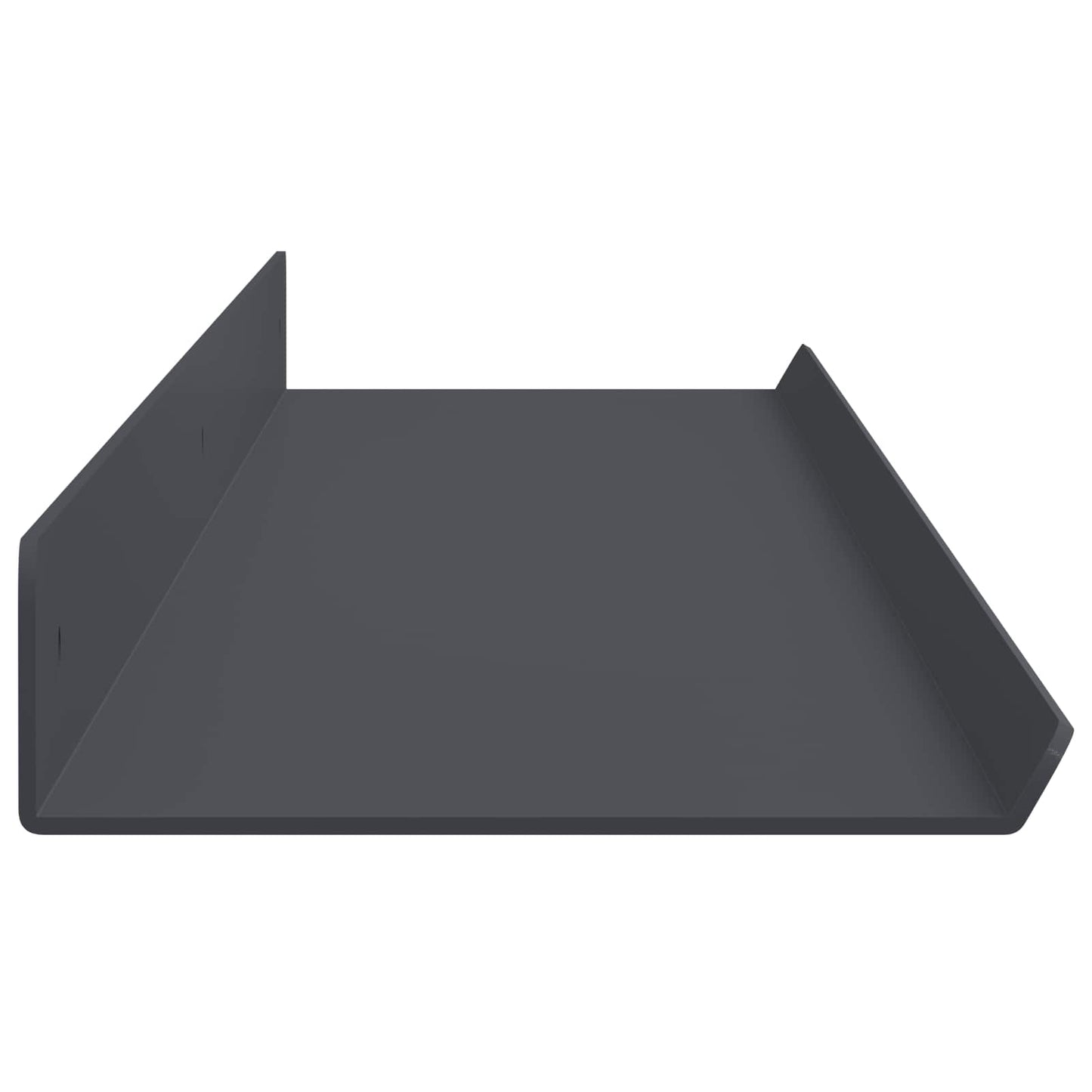 Vegghylle med hylle 2 pcs Antrasitt 100 x 9 x 2,5 cm vidaXL