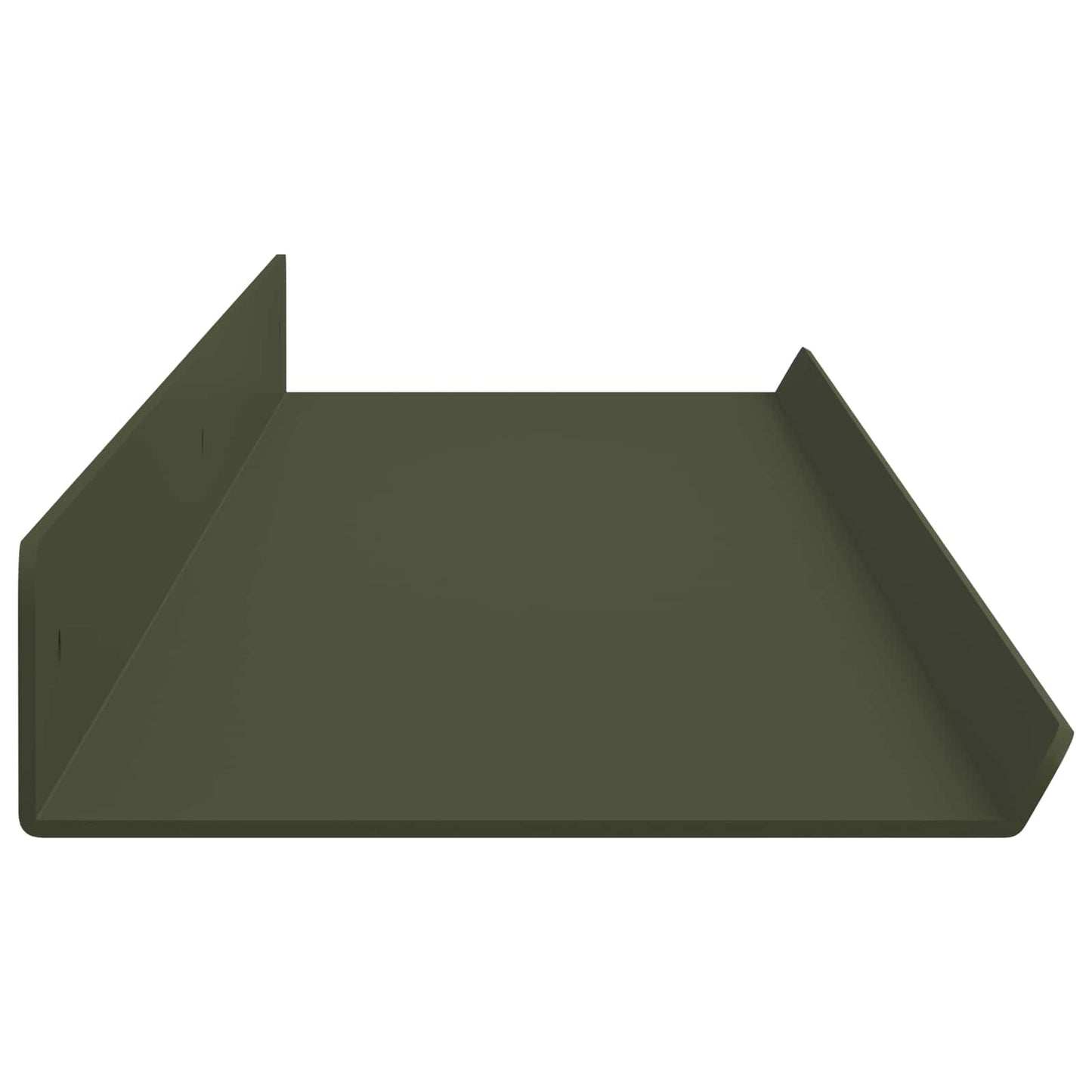 Vegghylle med hylle 4 pcs Olivengrønn 100 x 9 x 2,5 cm vidaXL