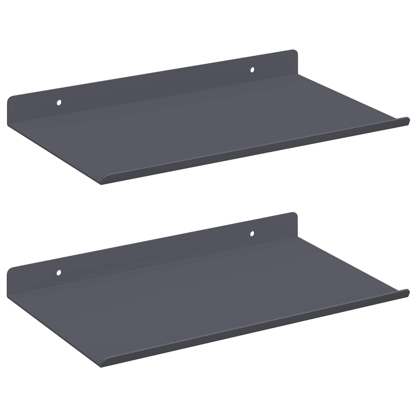 Vegghylle med hylle 2 pcs Antrasitt 30 x 18 x 2,5 cm vidaXL
