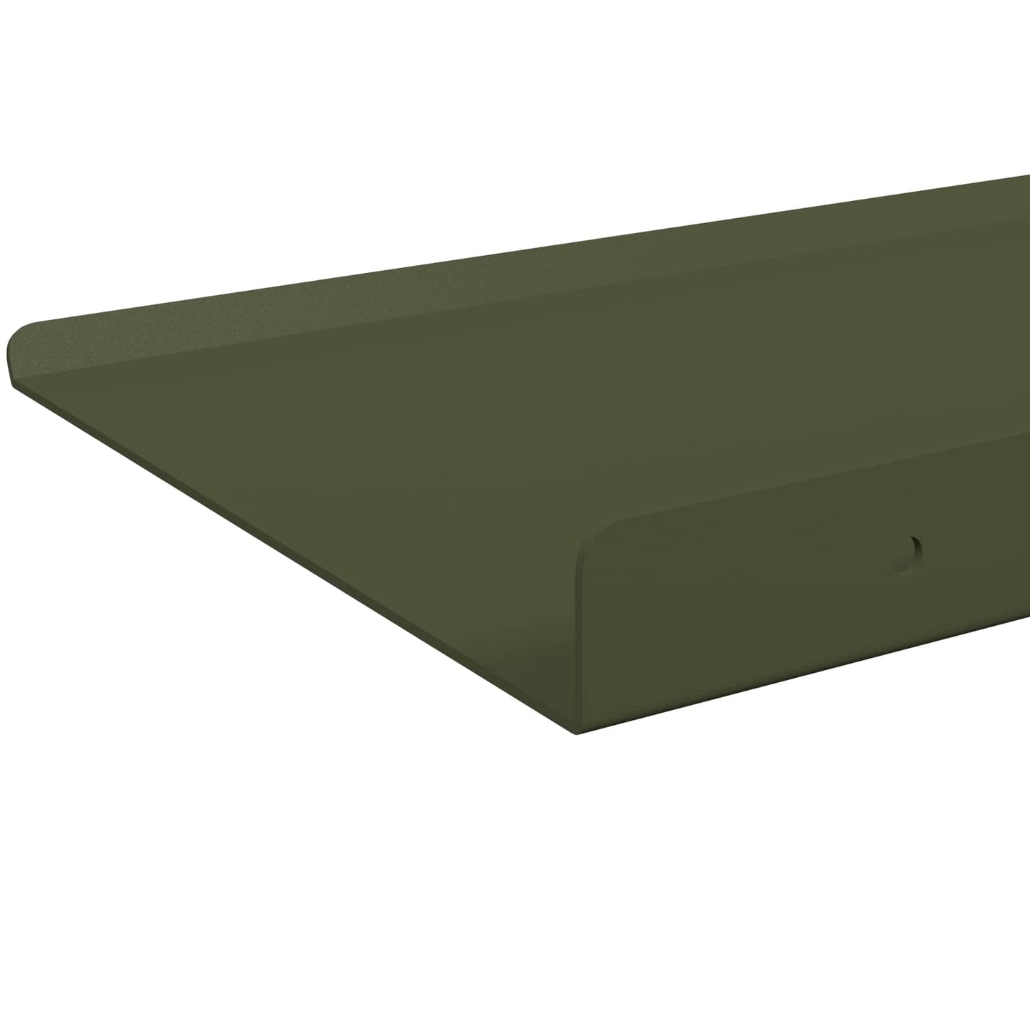 Vegghylle med hylle 2 pcs Olivengrønn 30 x 18 x 2,5 cm vidaXL