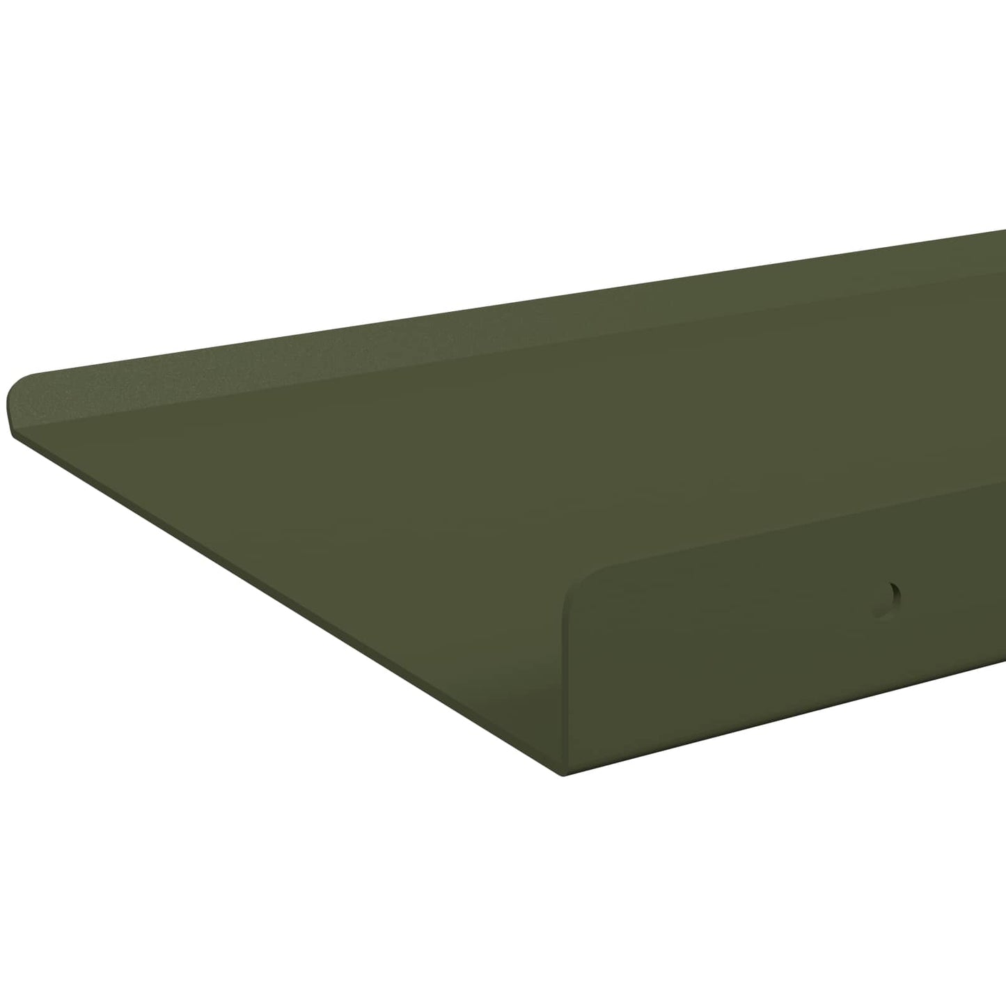 Vegghylle med hylle 4 pcs Olivengrønn 30 x 18 x 2,5 cm vidaXL