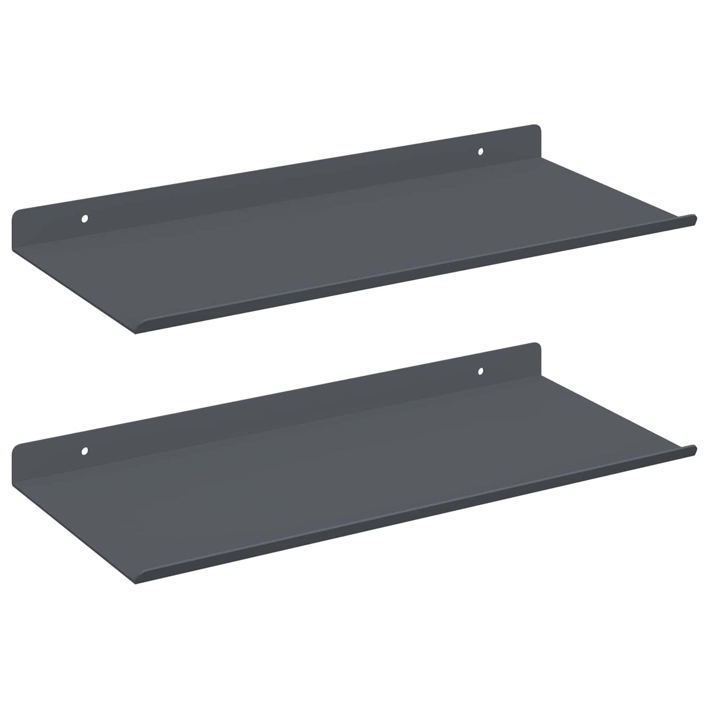 Vegghylle med hylle 2 pcs Antrasitt 40 x 18 x 2,5 cm vidaXL