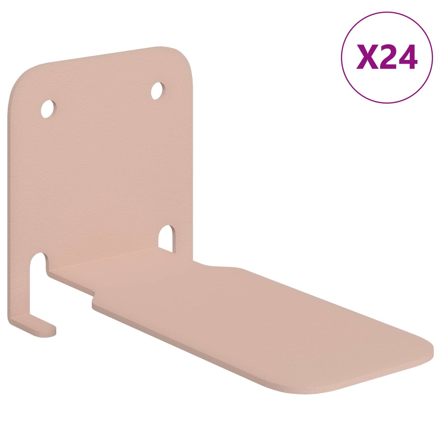 Flytende hylle med hylle 24 pcs Rosa 6 x 10,8 x 6,6 cm