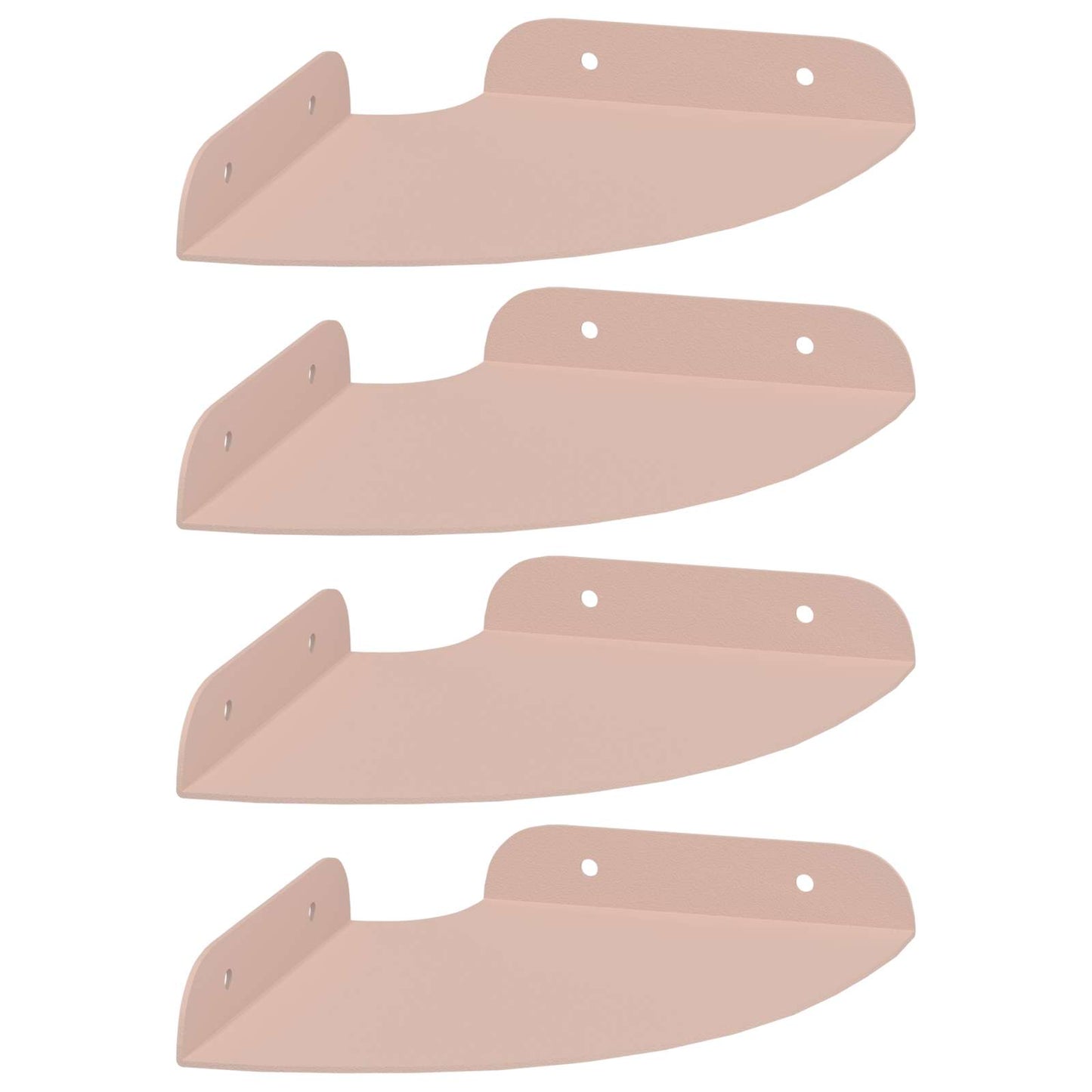 Flytende hylle med hylle med lagring 4 pcs Rosa 15 x 15 x 2 cm