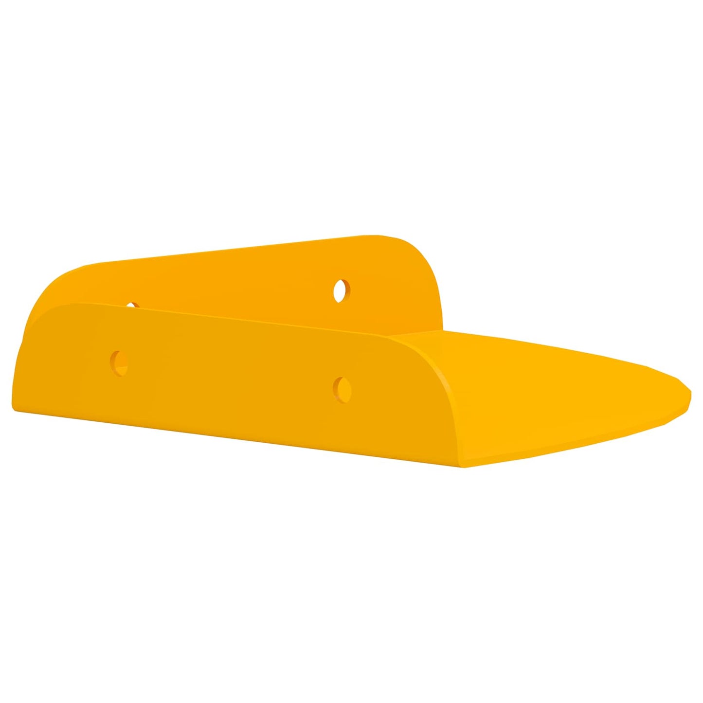 Flytende hylle med hylle 4 pcs Sennepsgul 15 x 15 x 2 cm