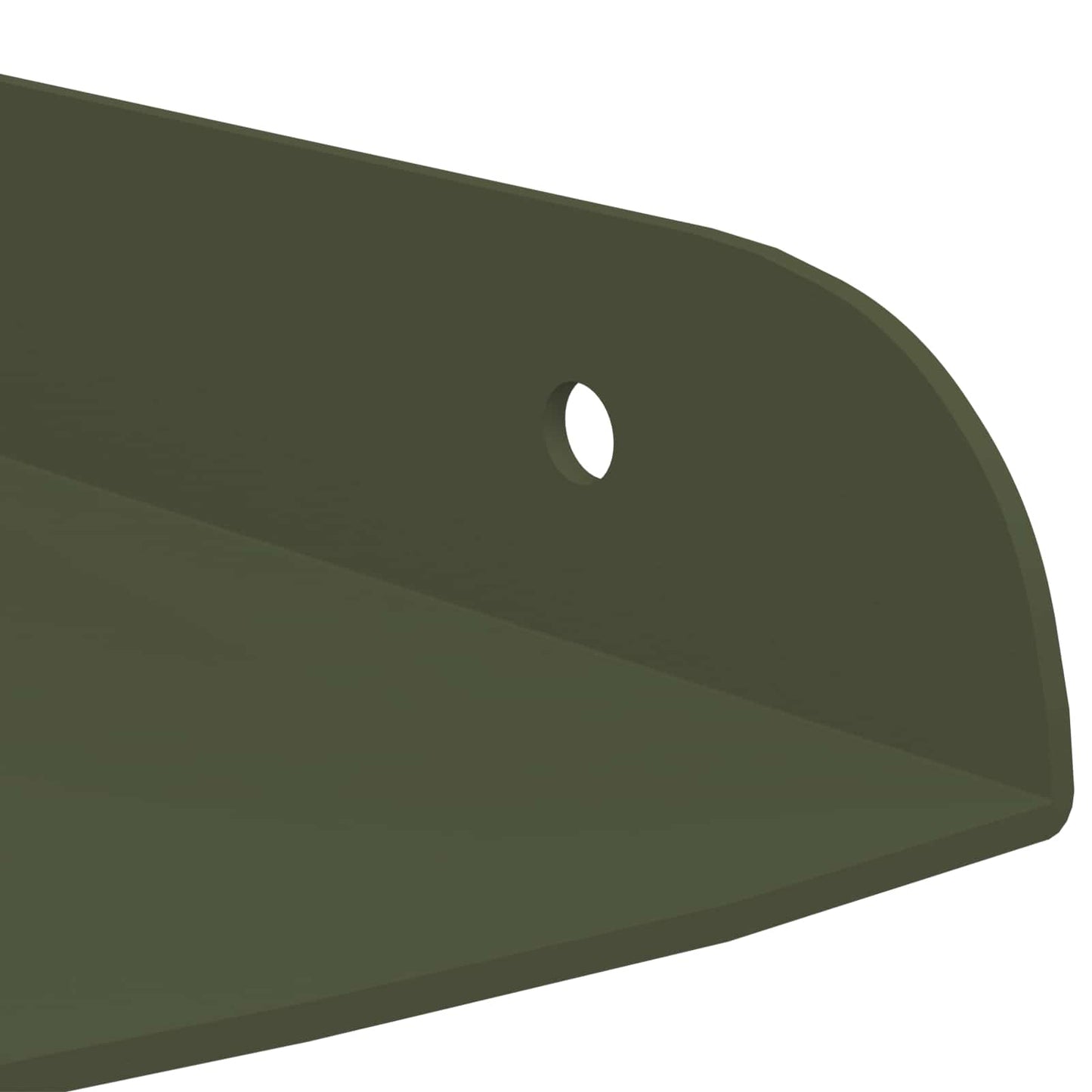 Flytende hylle med hylle 4 pcs Olivengrønn 15 x 15 x 2 cm