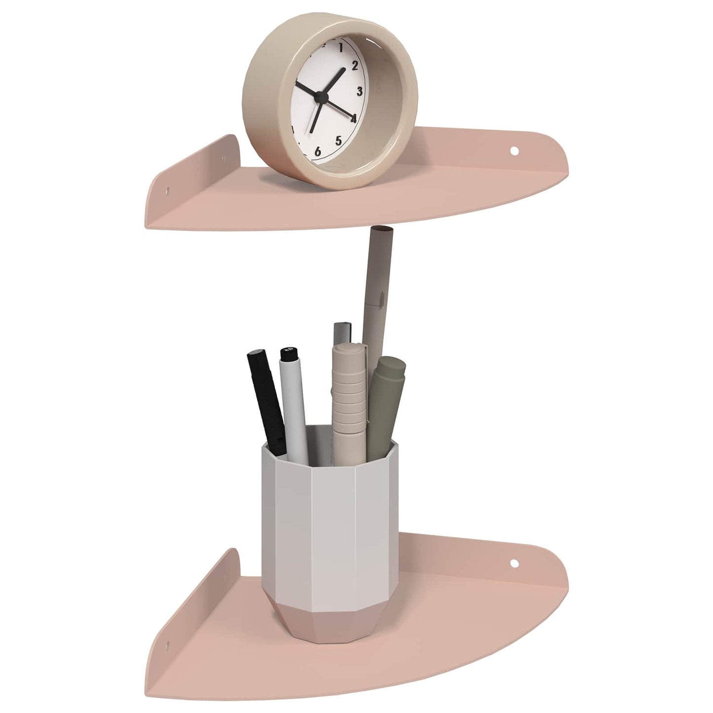 Flytende hylle med hylle med lagring 2 pcs Rosa 18 x 18 x 2 cm