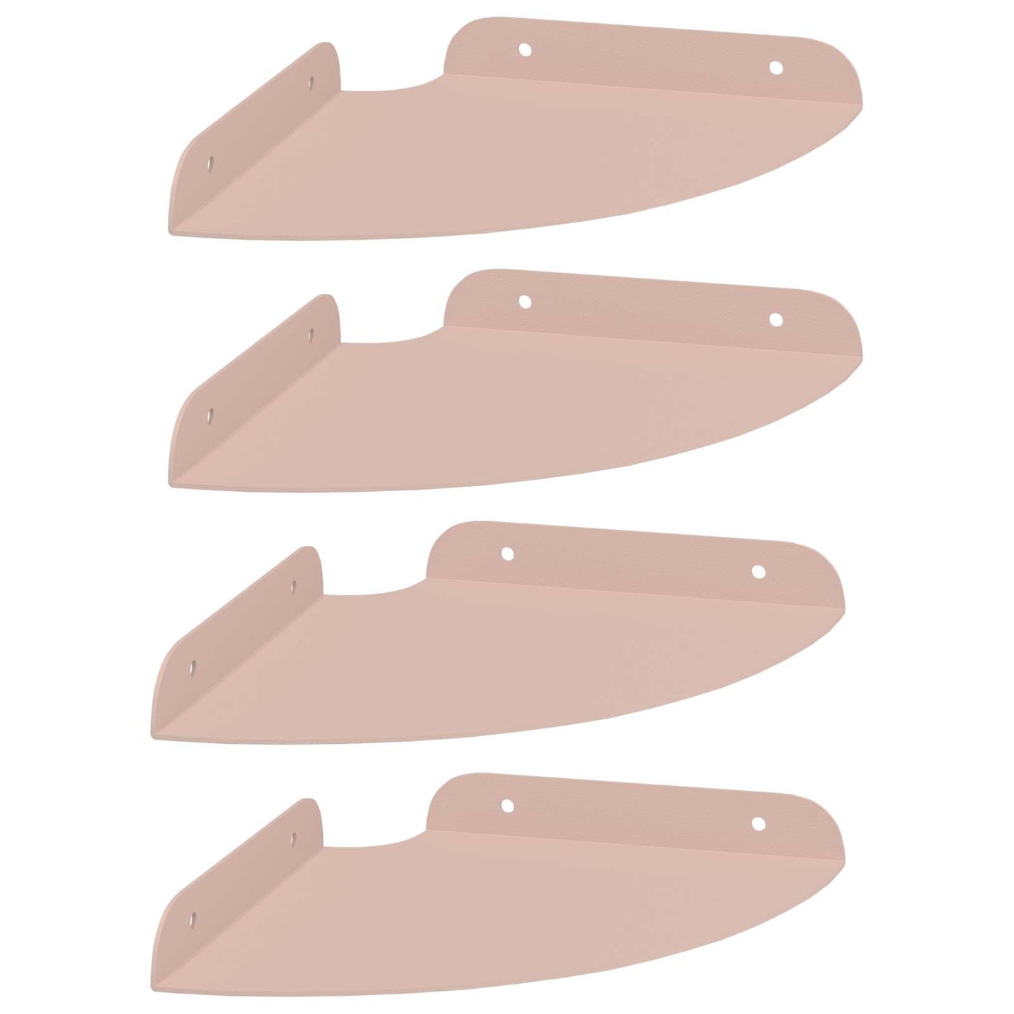 Flytende hylle med hylle med lagring 4 pcs Rosa 18 x 18 x 2 cm