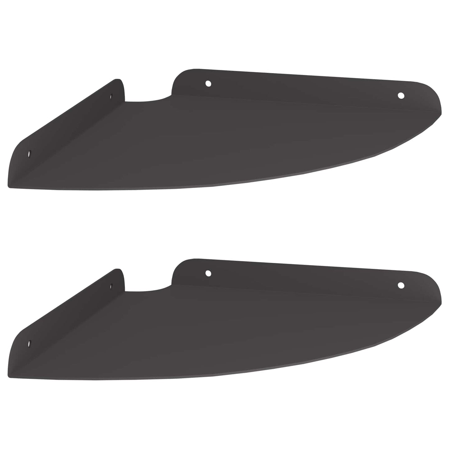 Hjørne Flytende Hylle med hylle 2 pcs Svart 24 x 24 x 2 cm