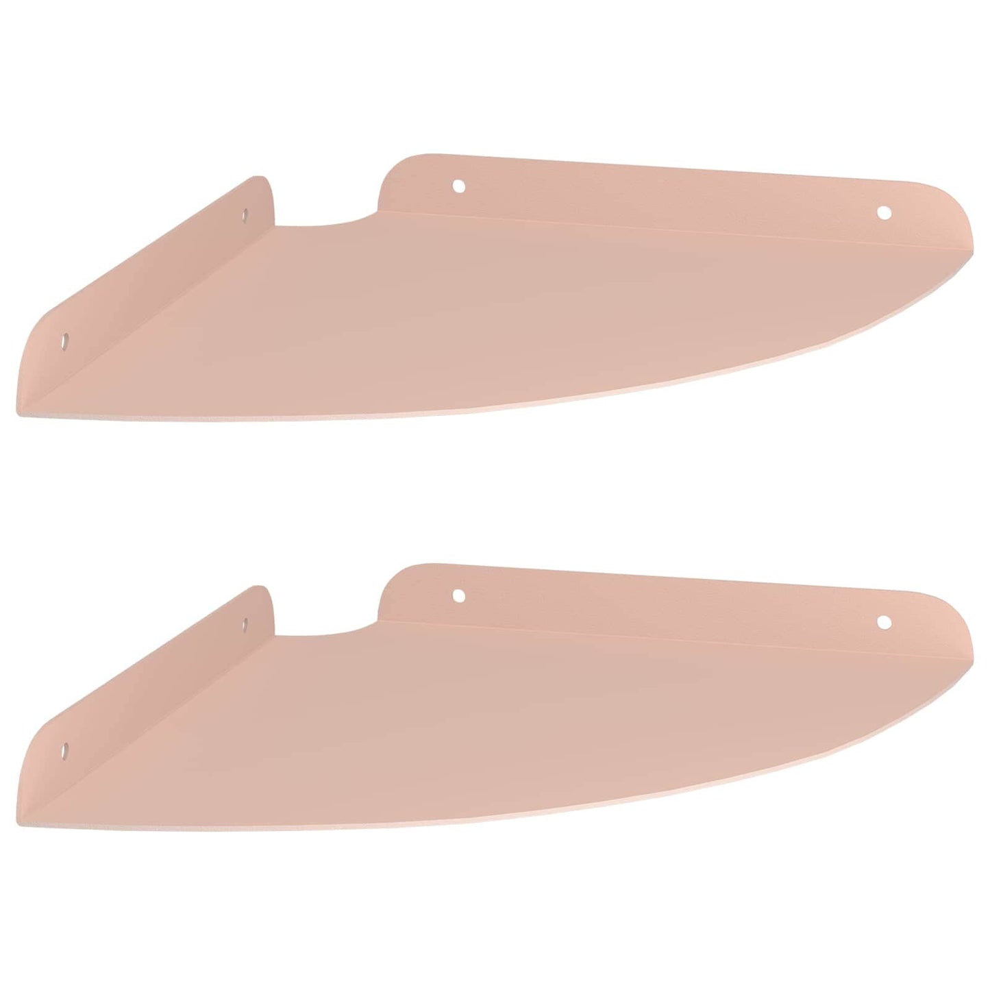 Flytende hylle med hylle med lagring 2 pcs Rosa 24 x 24 x 2 cm