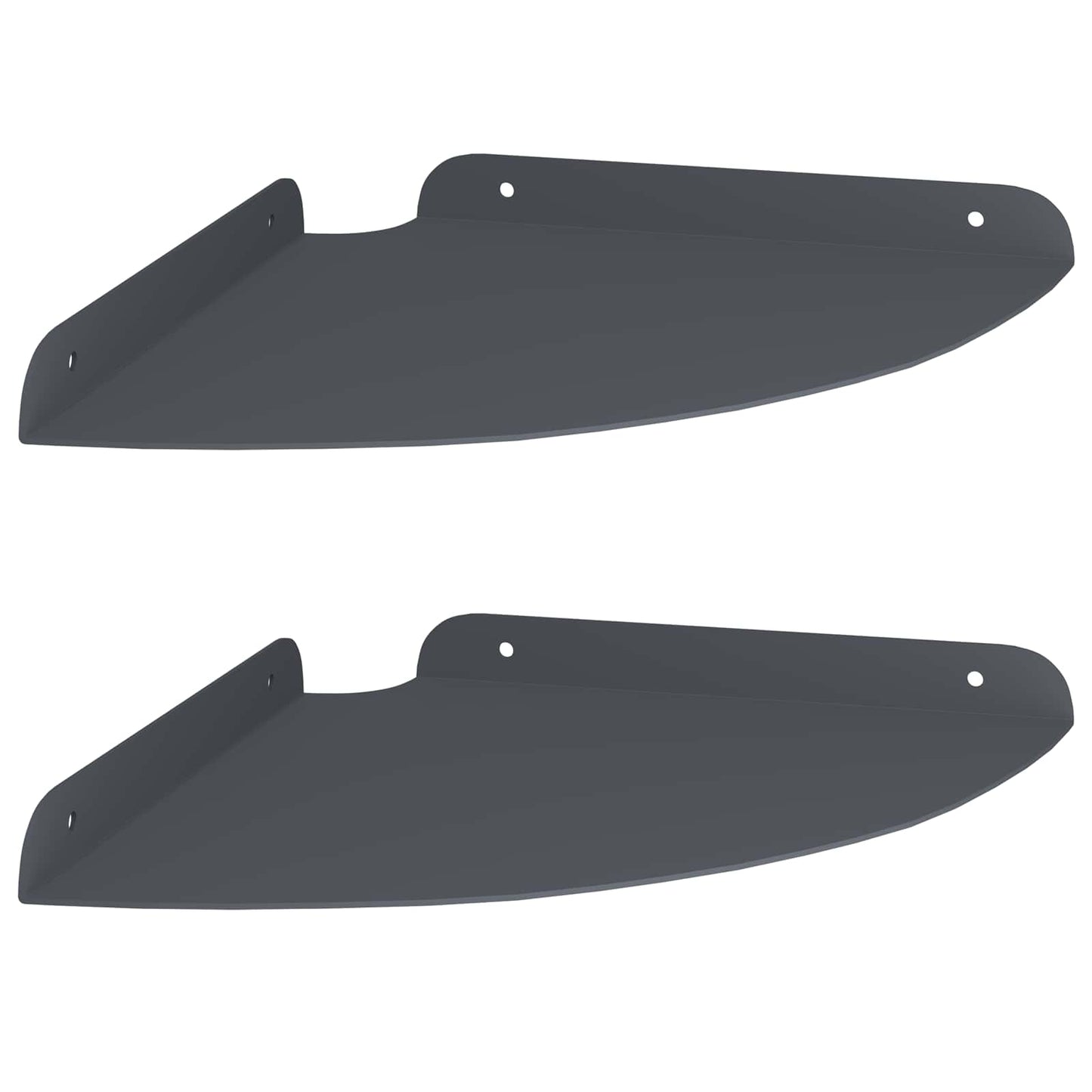 Flytende hylle med hylle 2 pcs Antrasitt 24 x 24 x 2 cm