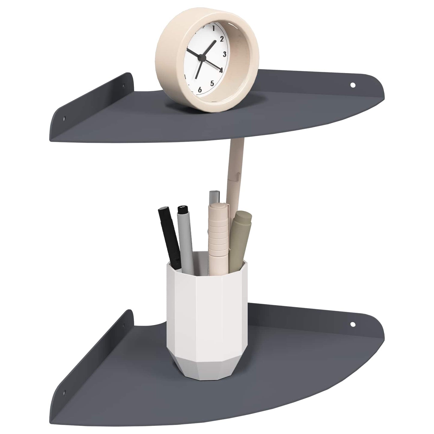 Flytende hylle med hylle 2 pcs Antrasitt 24 x 24 x 2 cm