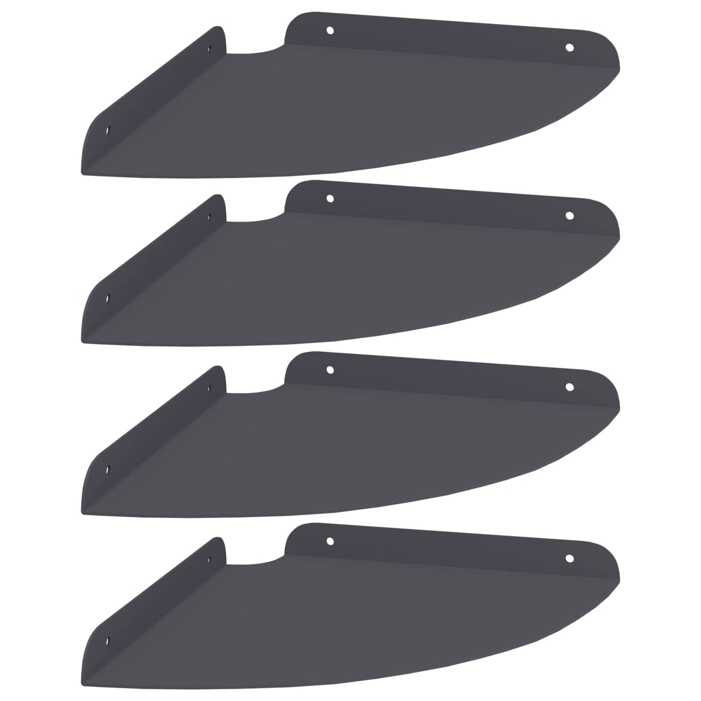 Flytende hylle med hylle 4 pcs Antrasitt 24 x 24 x 2,3 cm