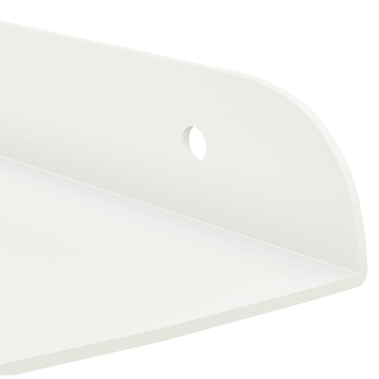 Flytende hylle med hylle med lagring 2 pcs Hvit 24 x 24 x 2 cm
