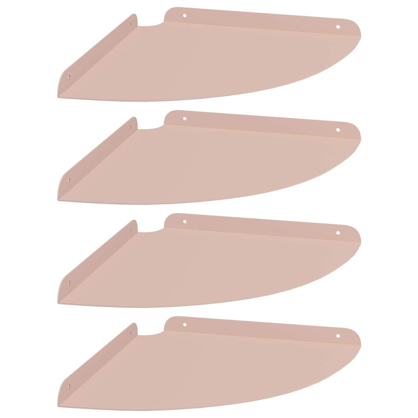 Flytende hylle med hylle med lagring 4 pcs Rosa 30 x 30 x 2 cm